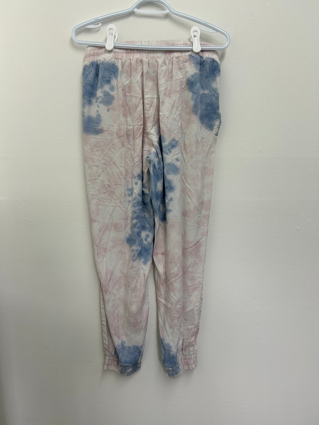 Jogger tie-dye rose & bleu à taille élastique