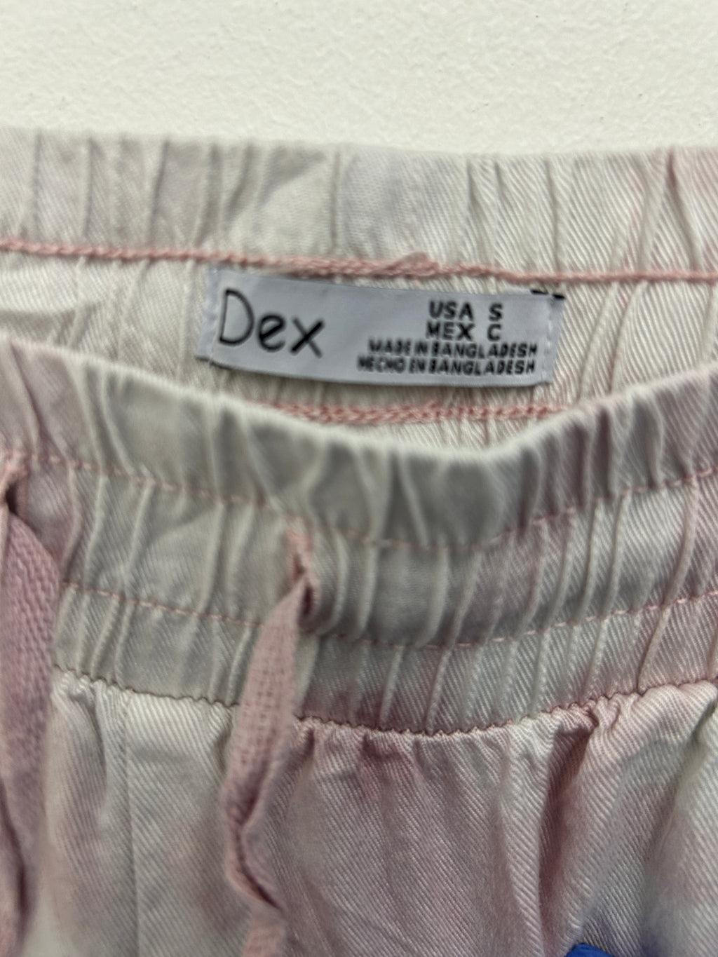 Jogger tie-dye rose & bleu à taille élastique