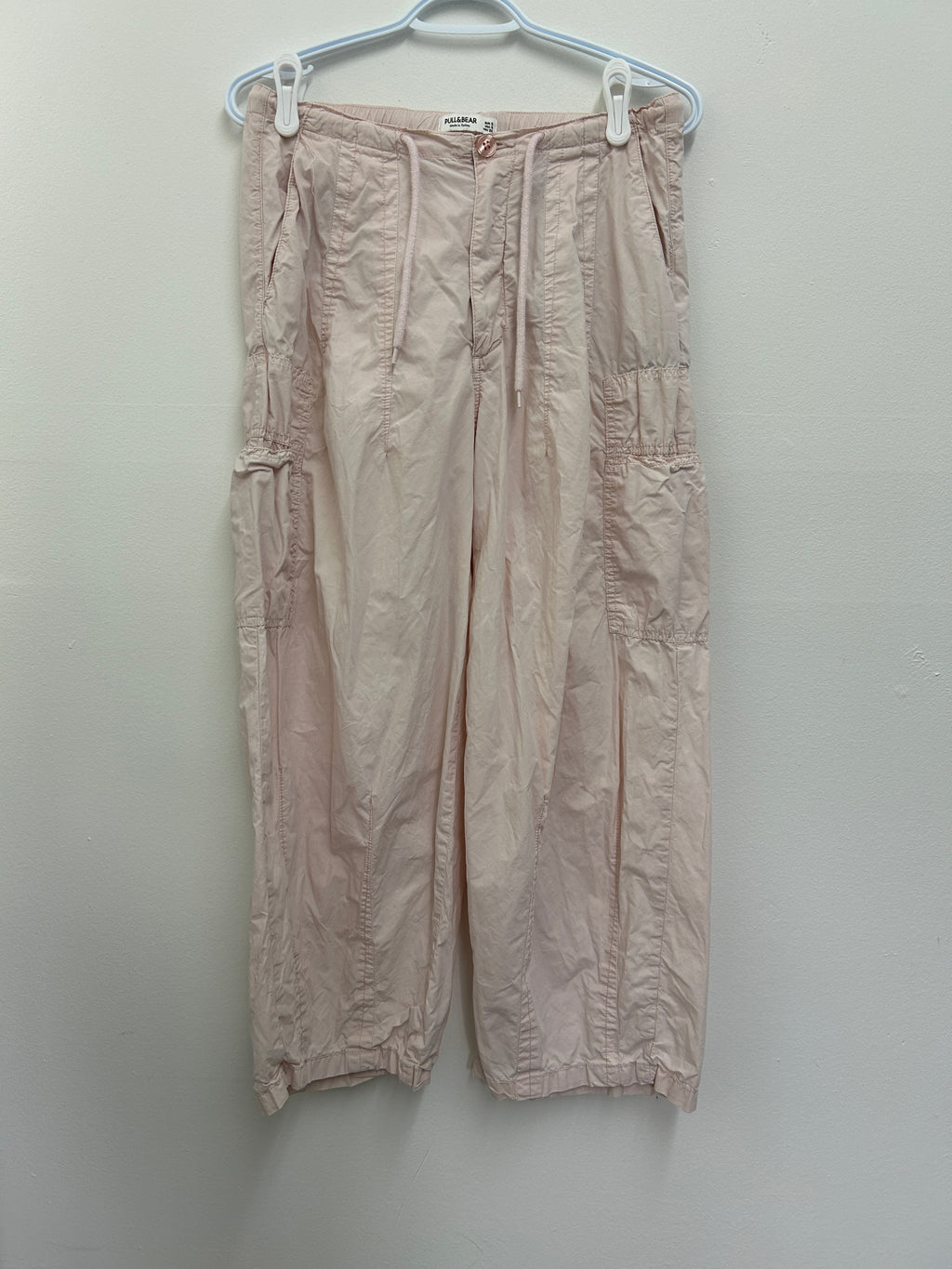 Pantalon cargo ample rose pâle – Pull&Bear