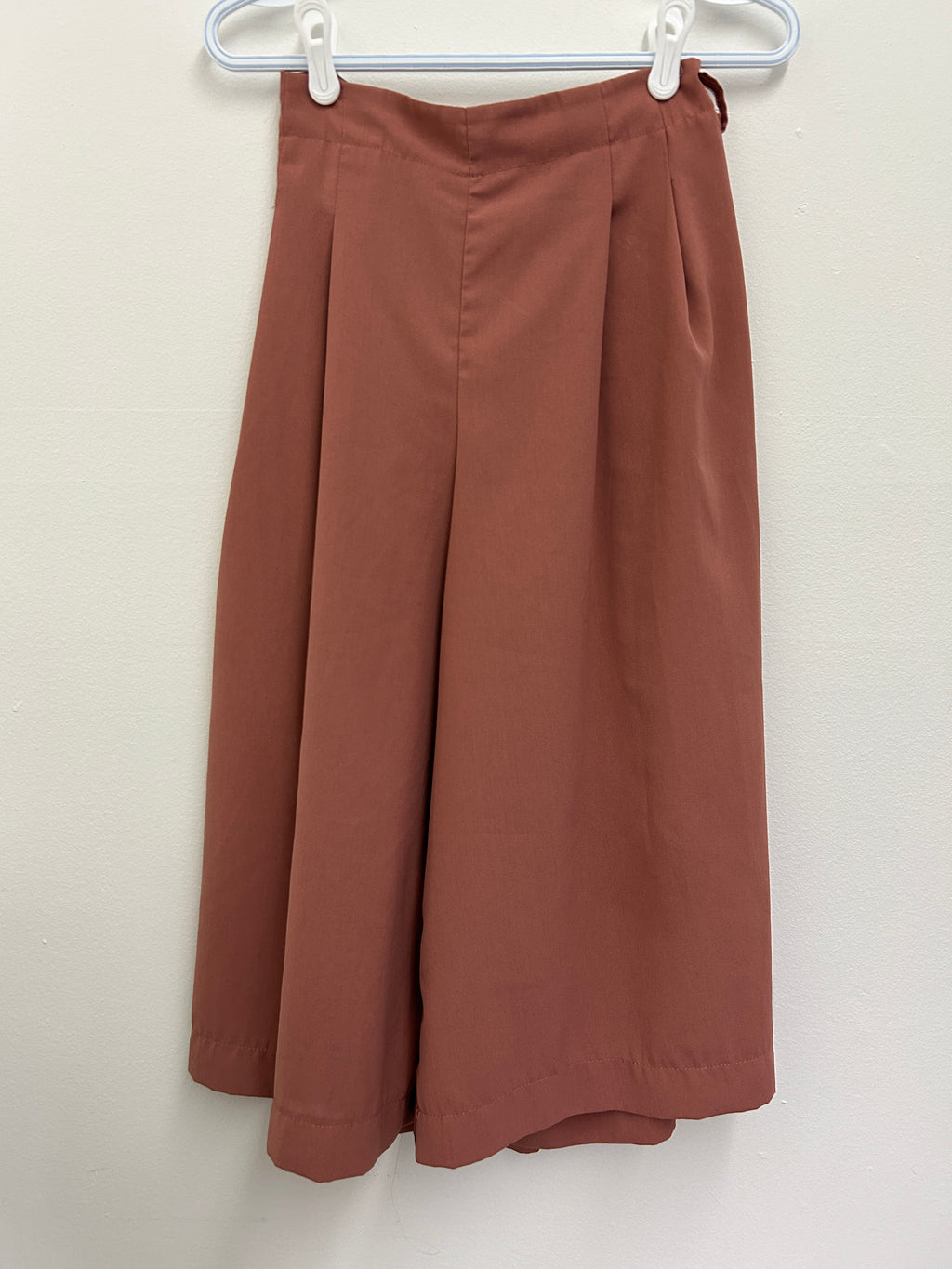 Pantalon palazzo ample terracotta