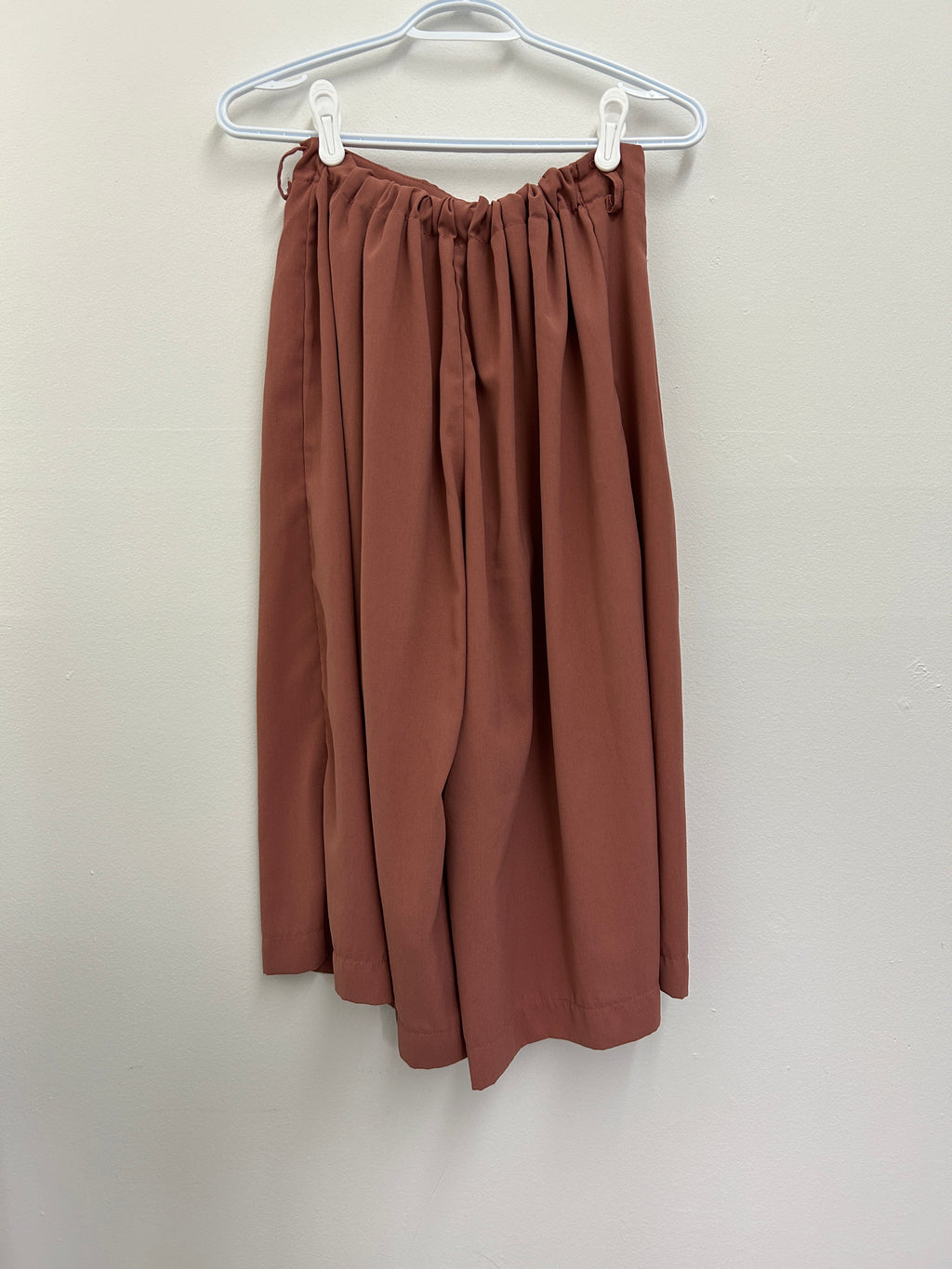 Pantalon palazzo ample terracotta