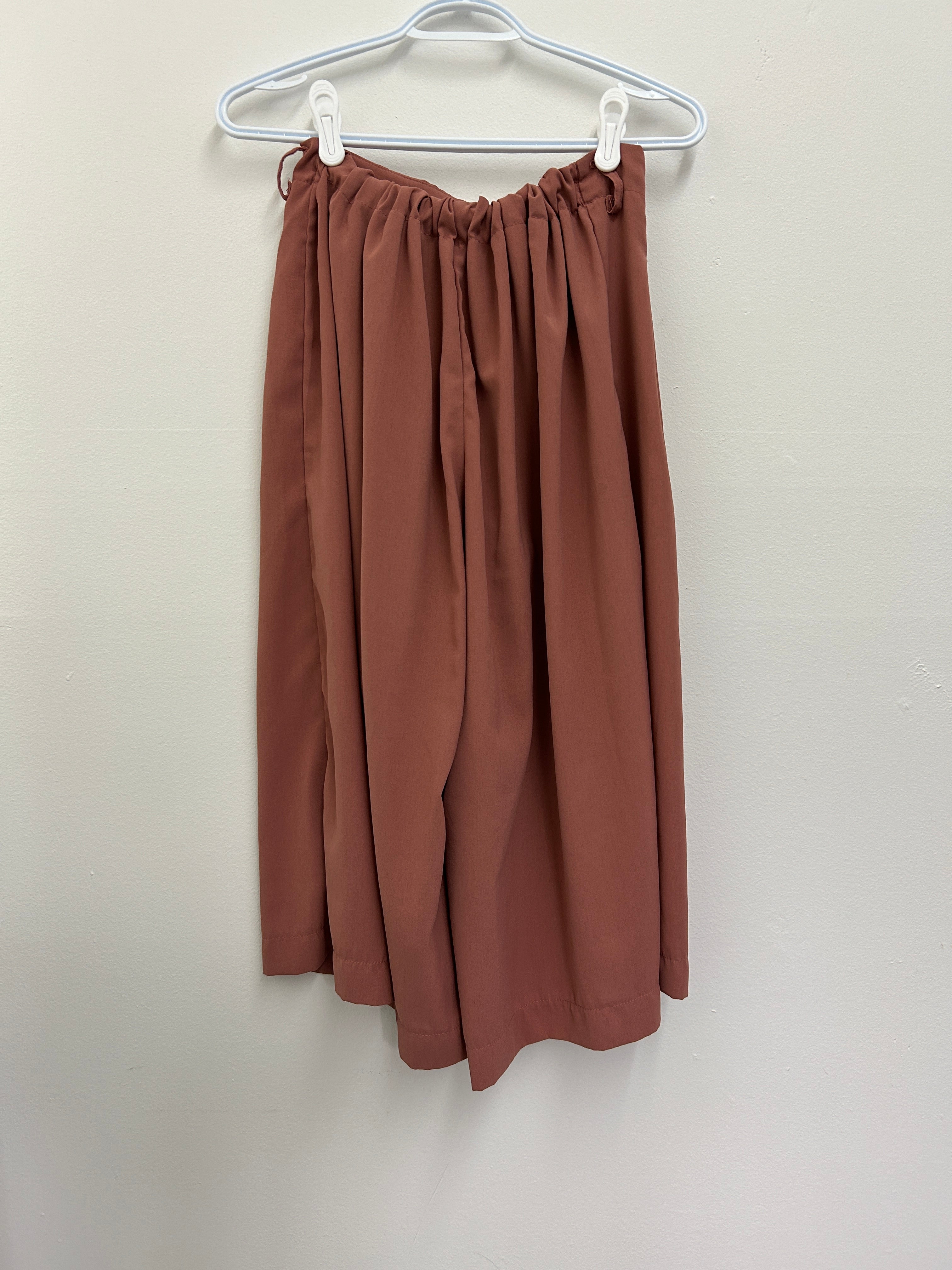 Pantalon palazzo ample terracotta