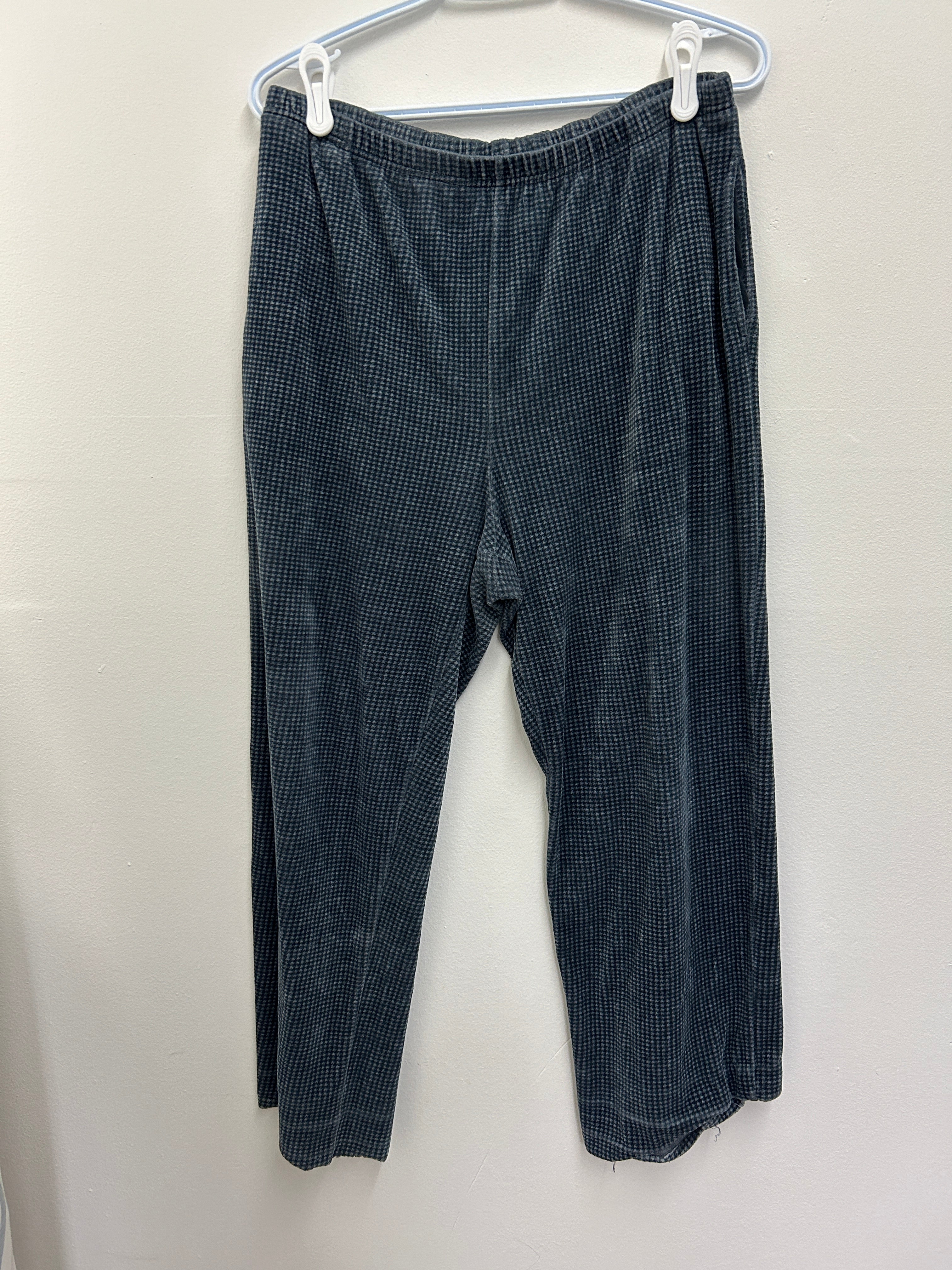 Pantalon à taille élastique en velours côtelé gris foncé