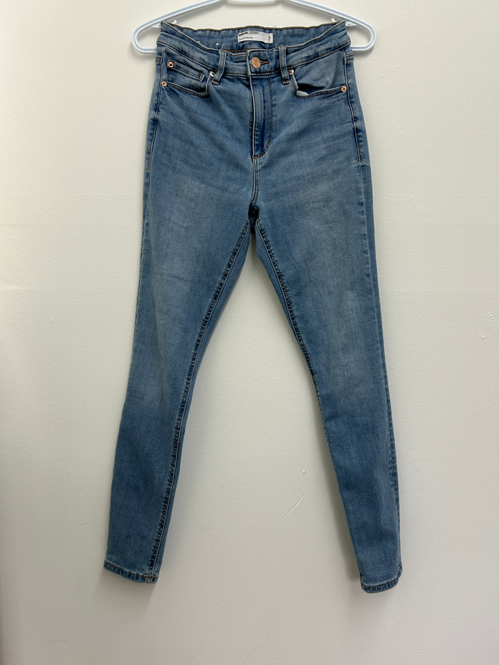 Jean skinny bleu pâle taille haute