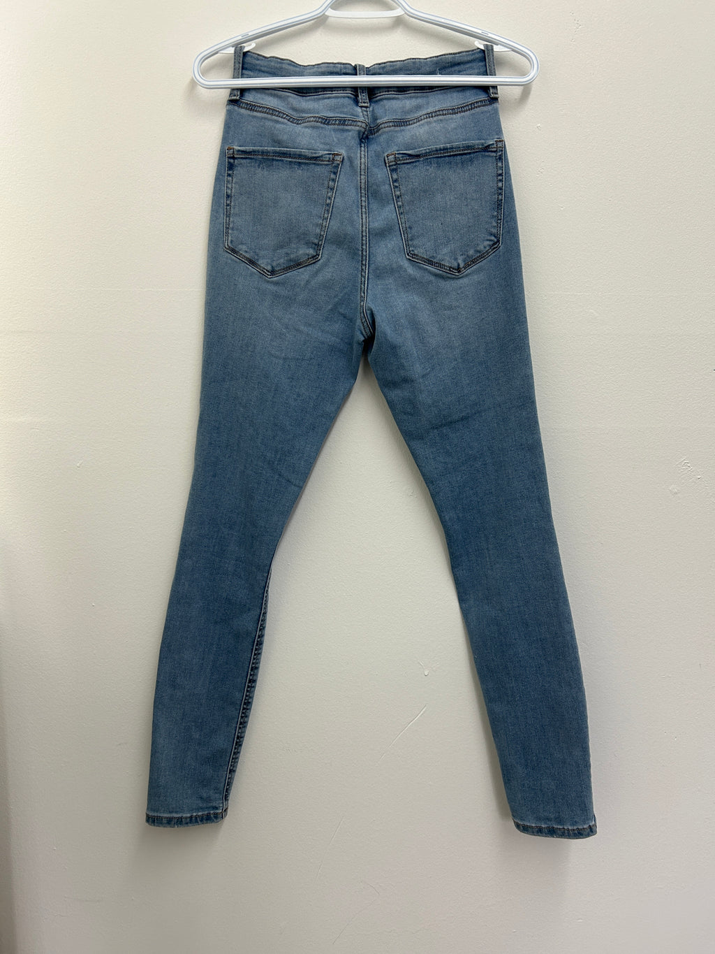 Jean skinny bleu pâle taille haute