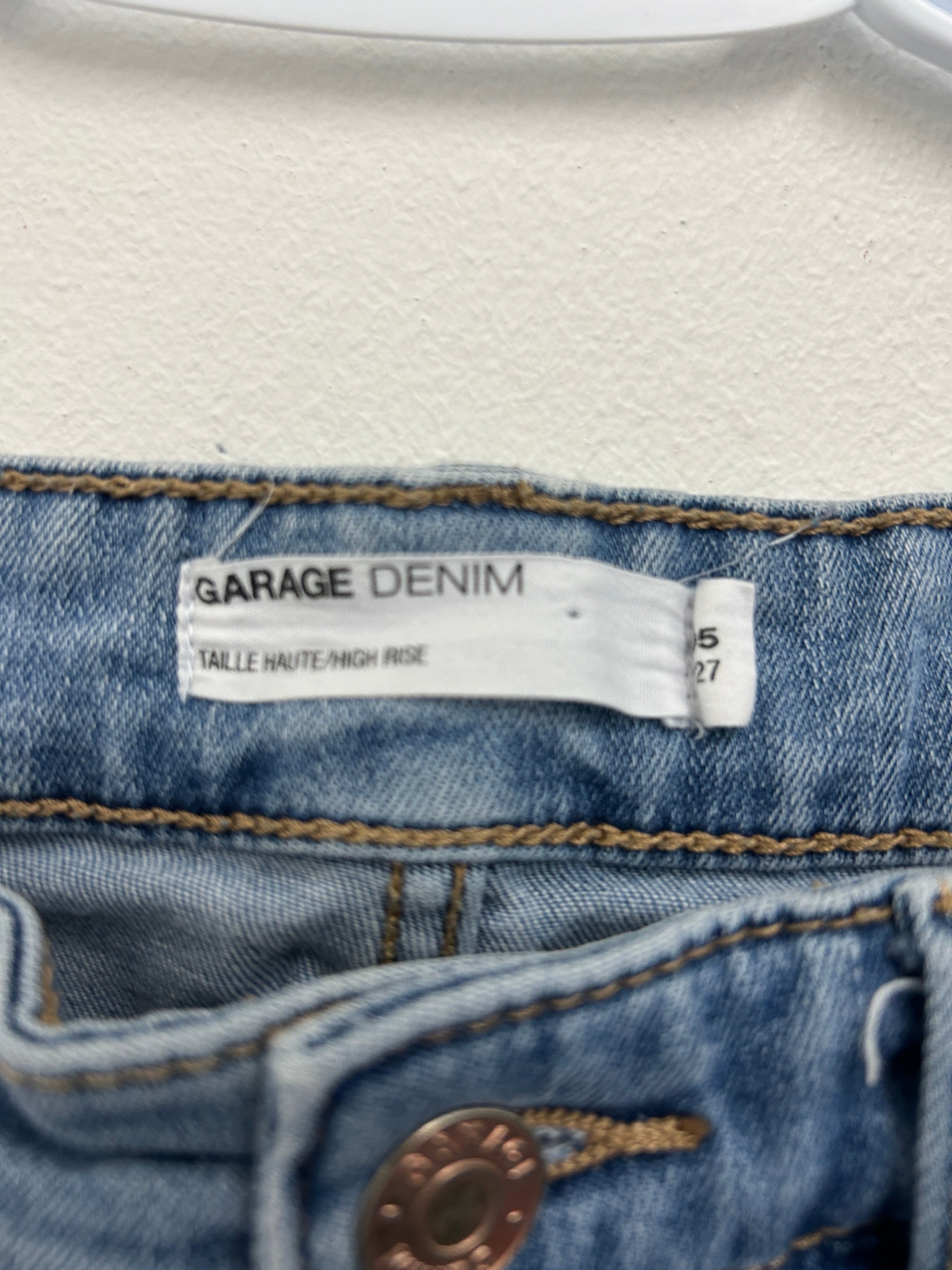 Jean skinny bleu pâle taille haute