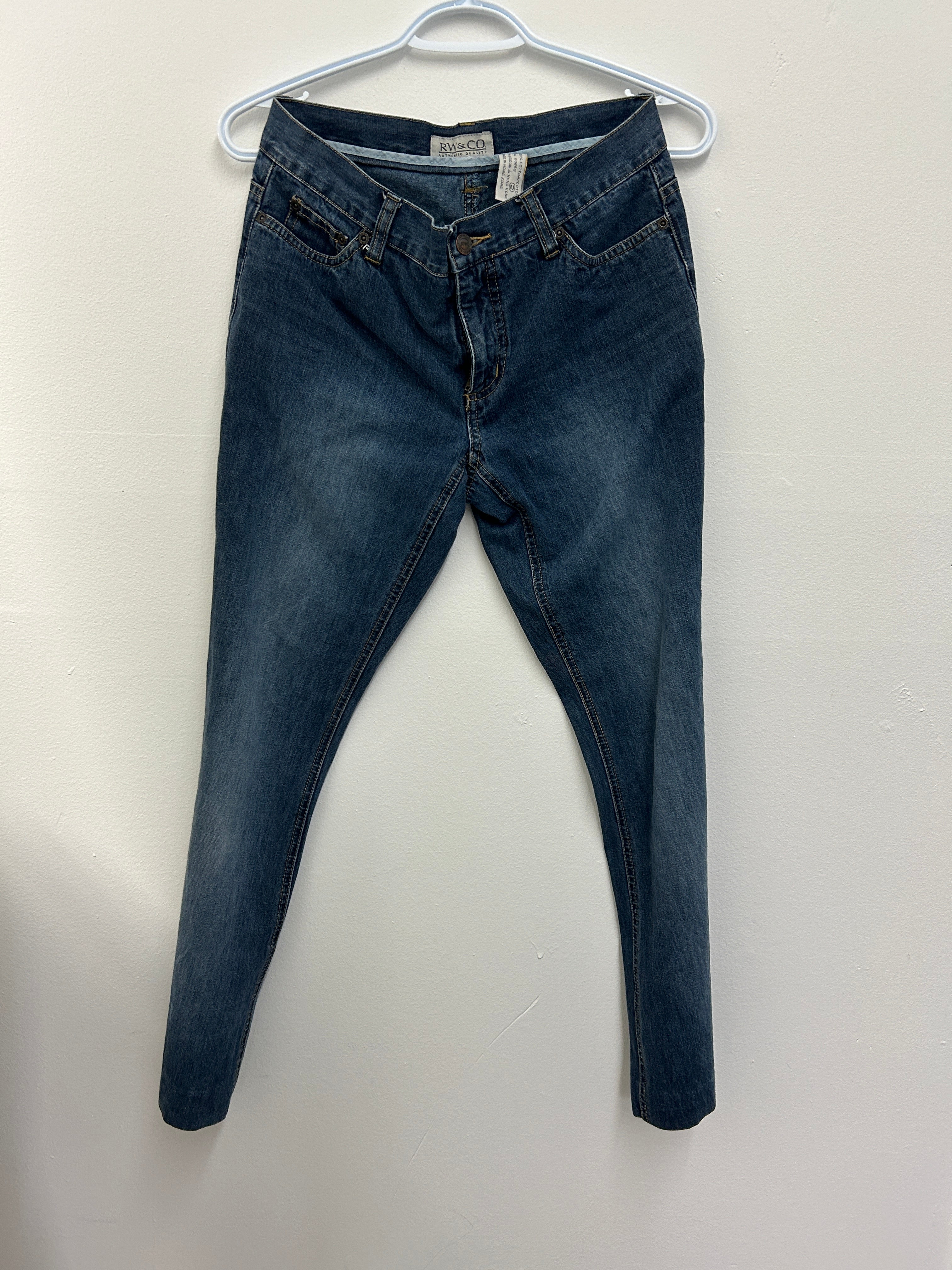 Jean ajusté bleu moyen effet délavé – RW & CO.