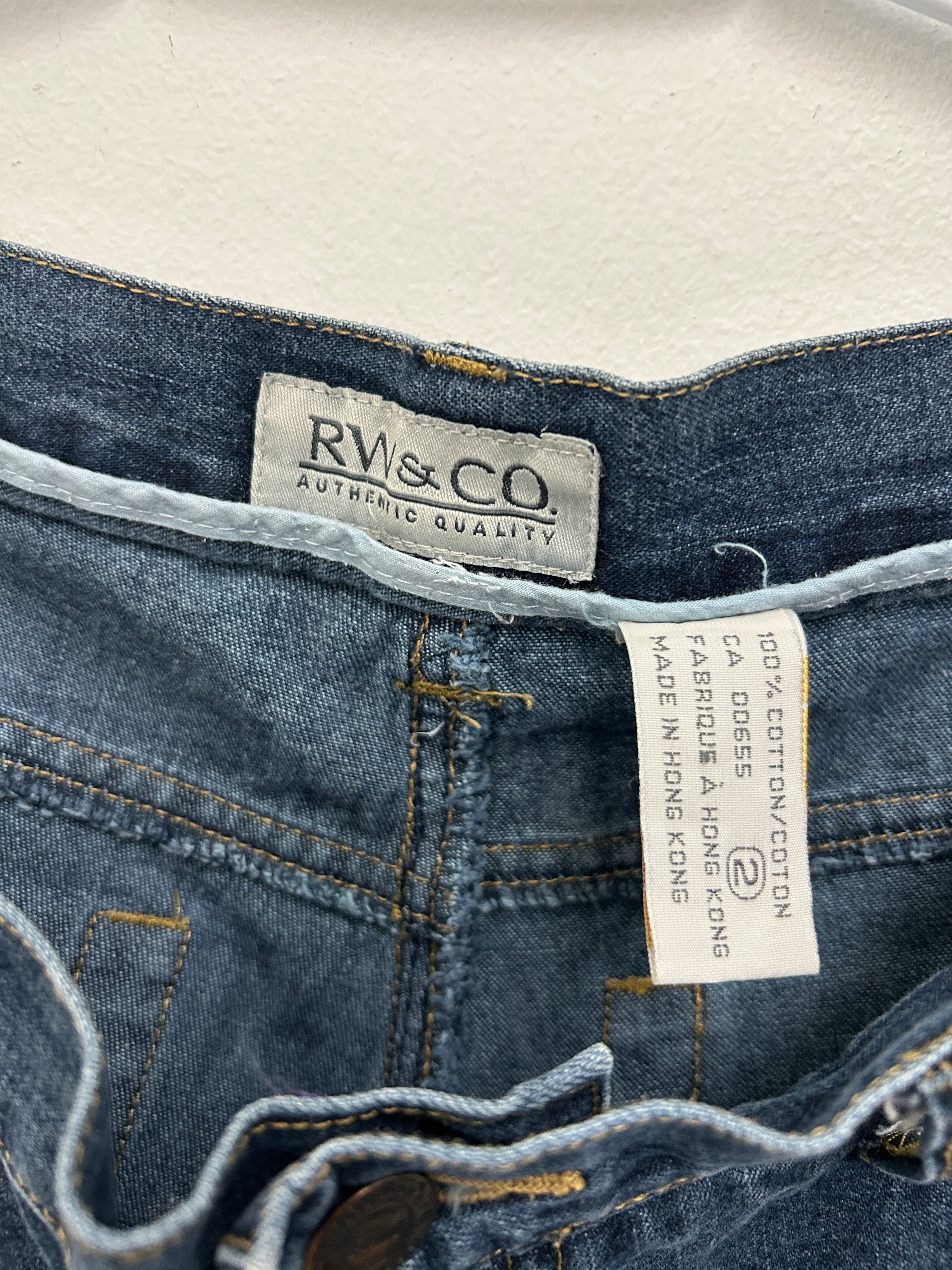 Jean ajusté bleu moyen effet délavé – RW & CO.