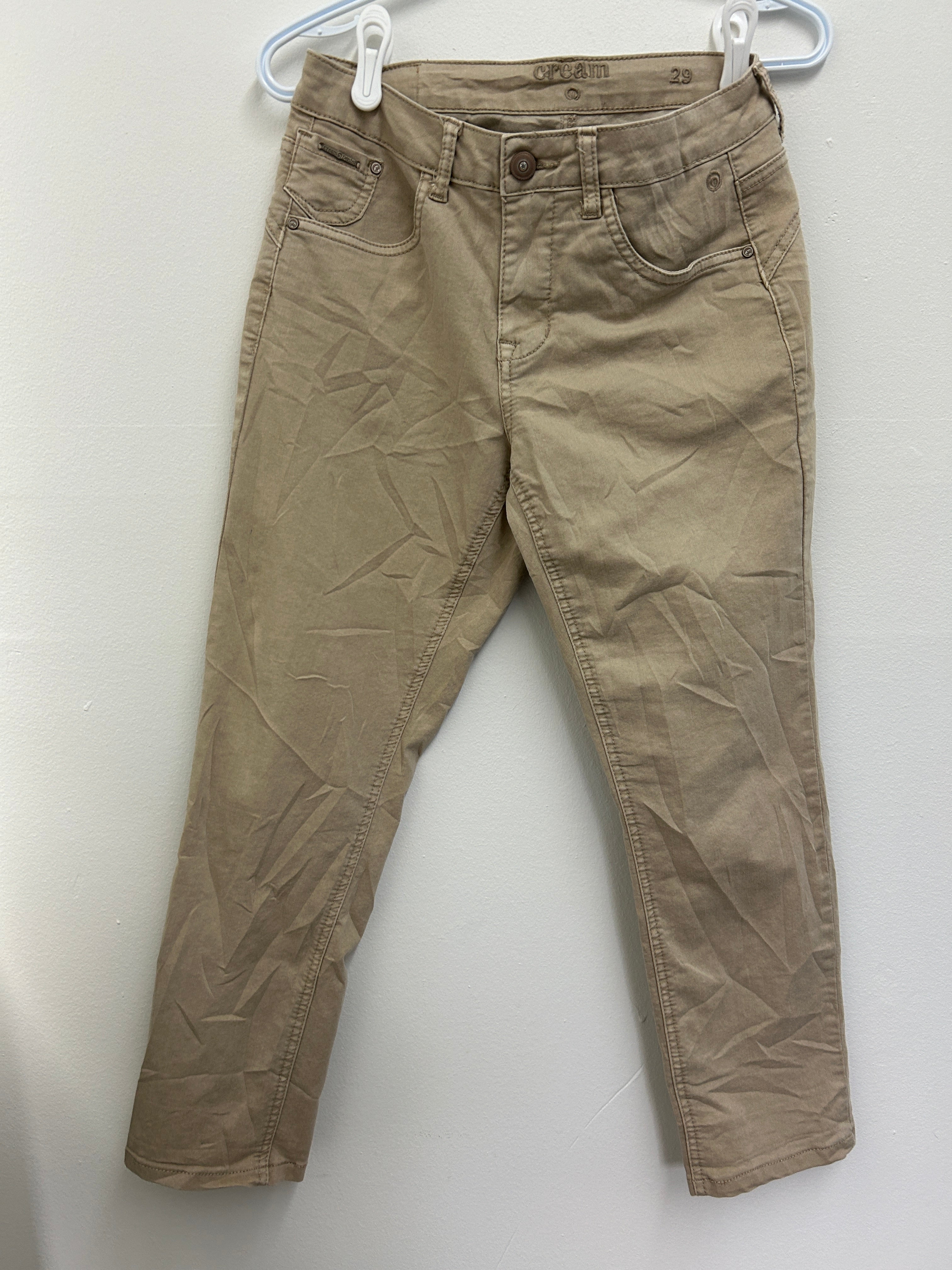 Pantalon beige ajusté – Cream