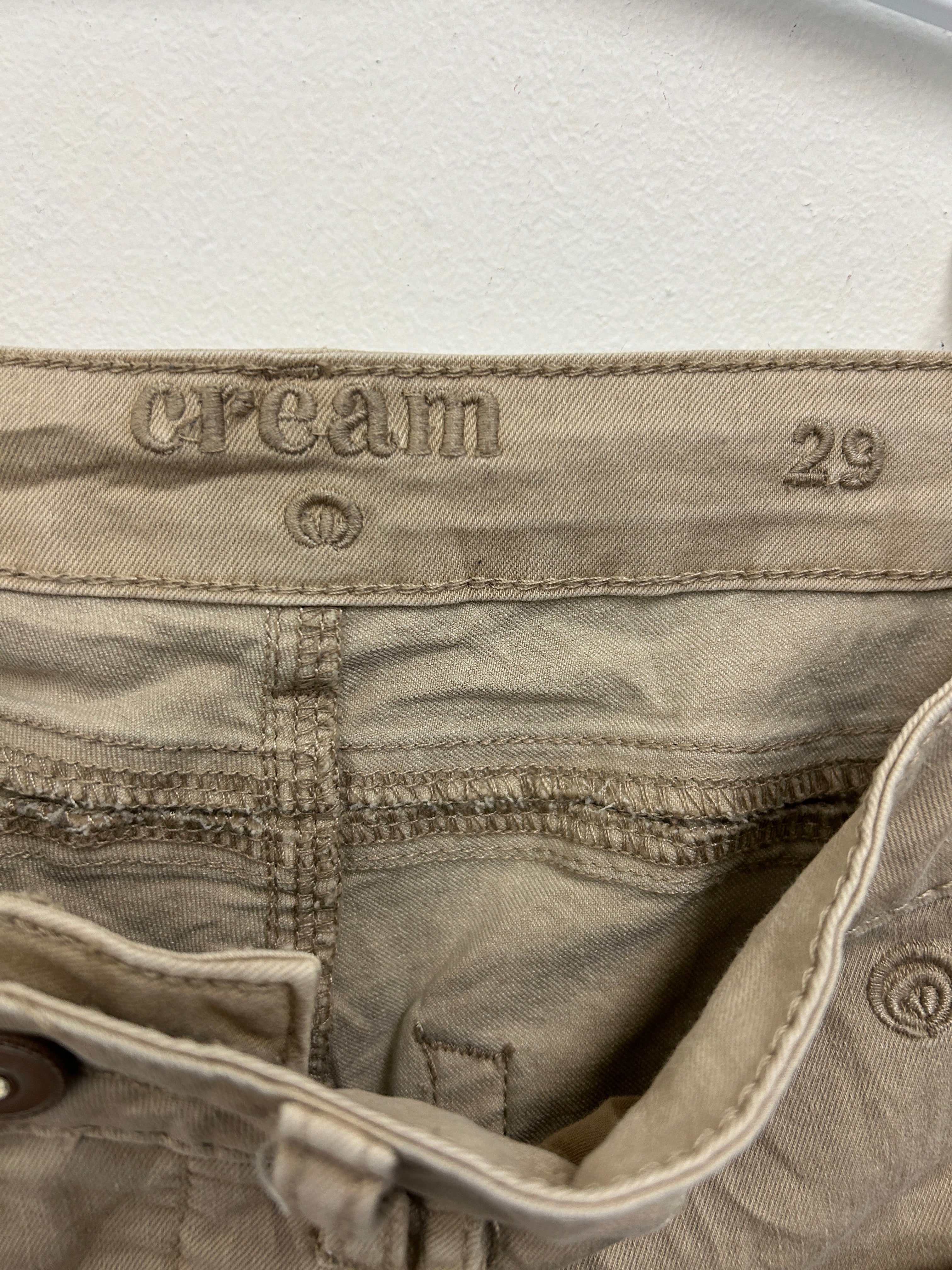 Pantalon beige ajusté – Cream