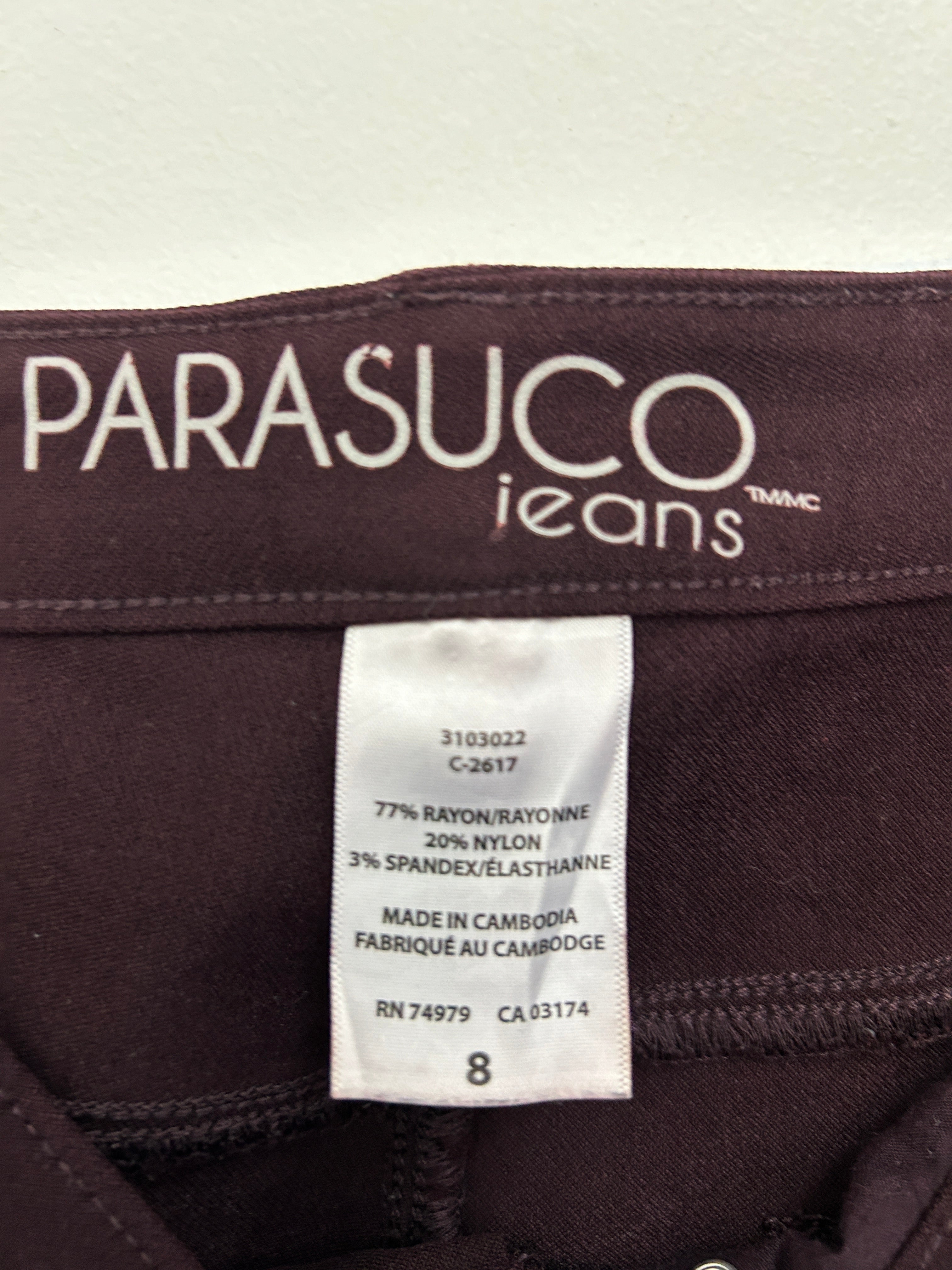 Pantalon bordeaux ajusté – Parasuco Jeans