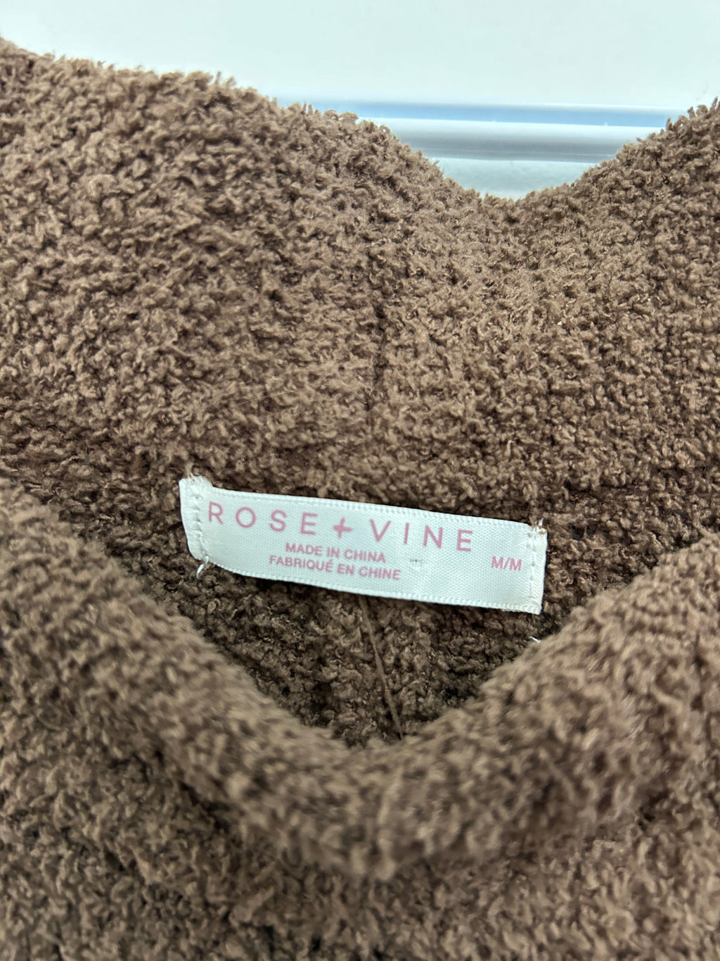 Pantalon en tricot brun chocolat – Taille haute et jambes larges