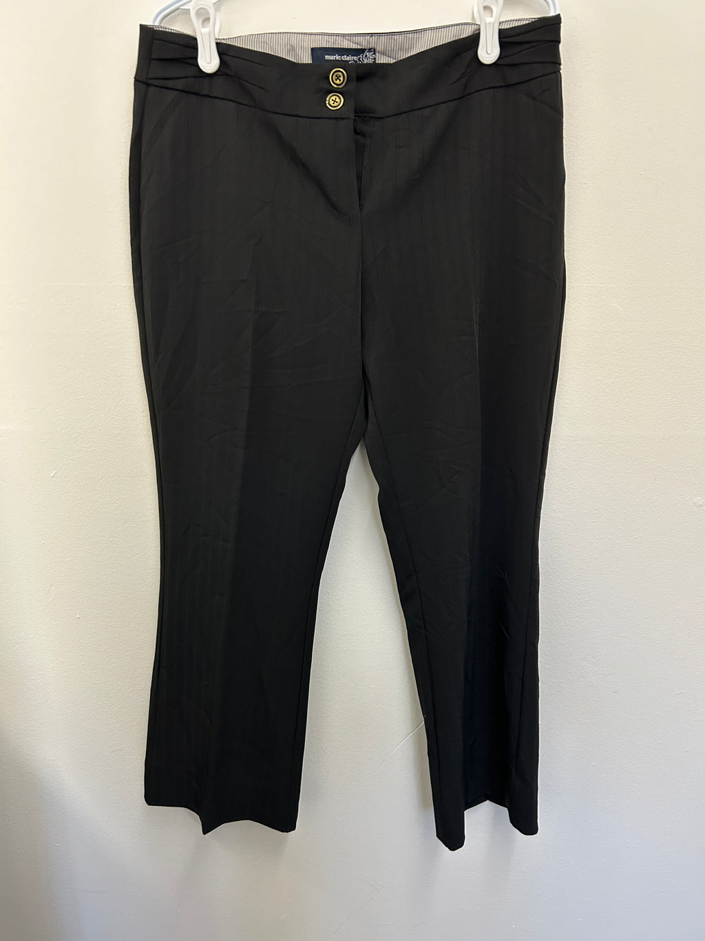 Marie Claire | Pantalon noir habillé à double bouton doré