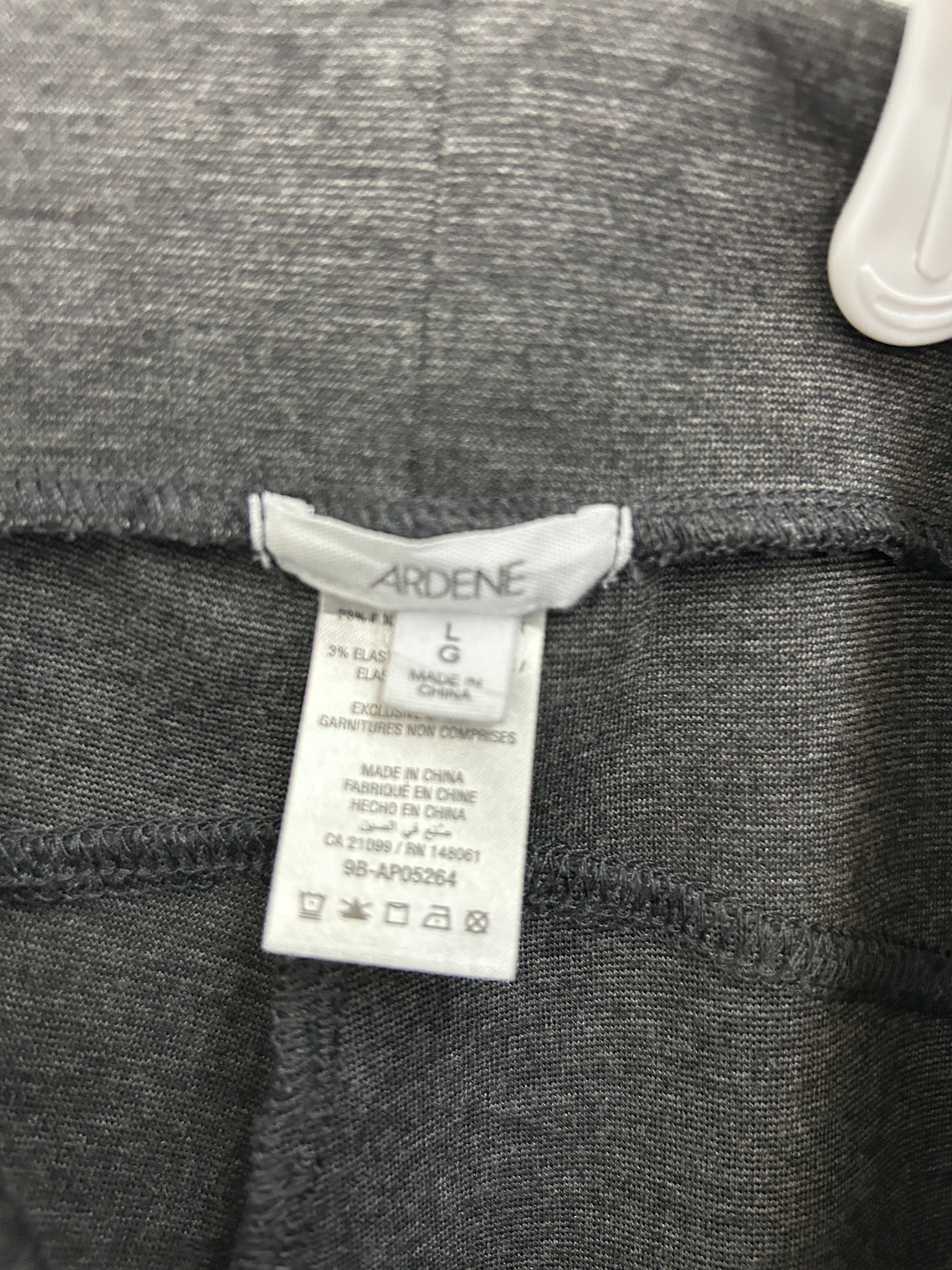 Pantalon gris à fermetures éclair décoratives