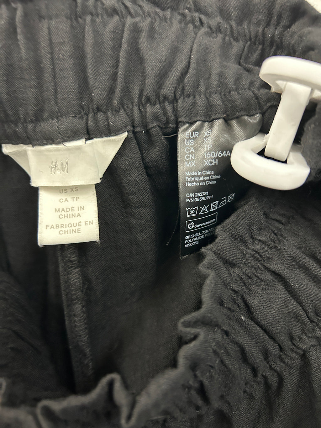H&M | Pantalon ample noir taille élastique