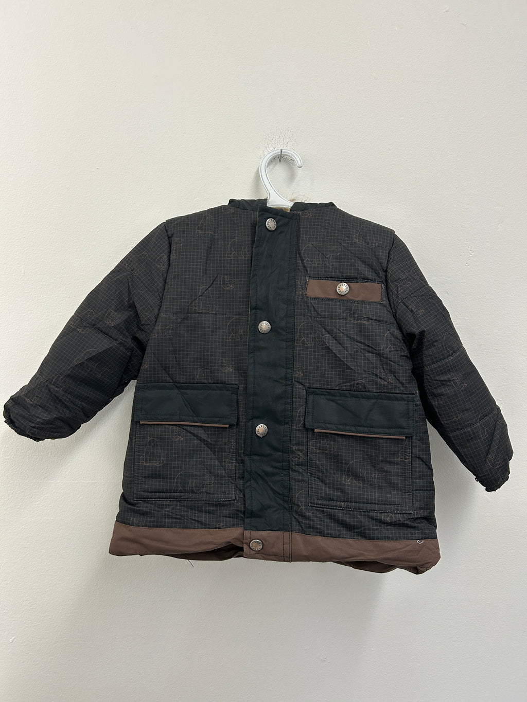 Gagou | Manteau d’hiver pour enfant brun et noir