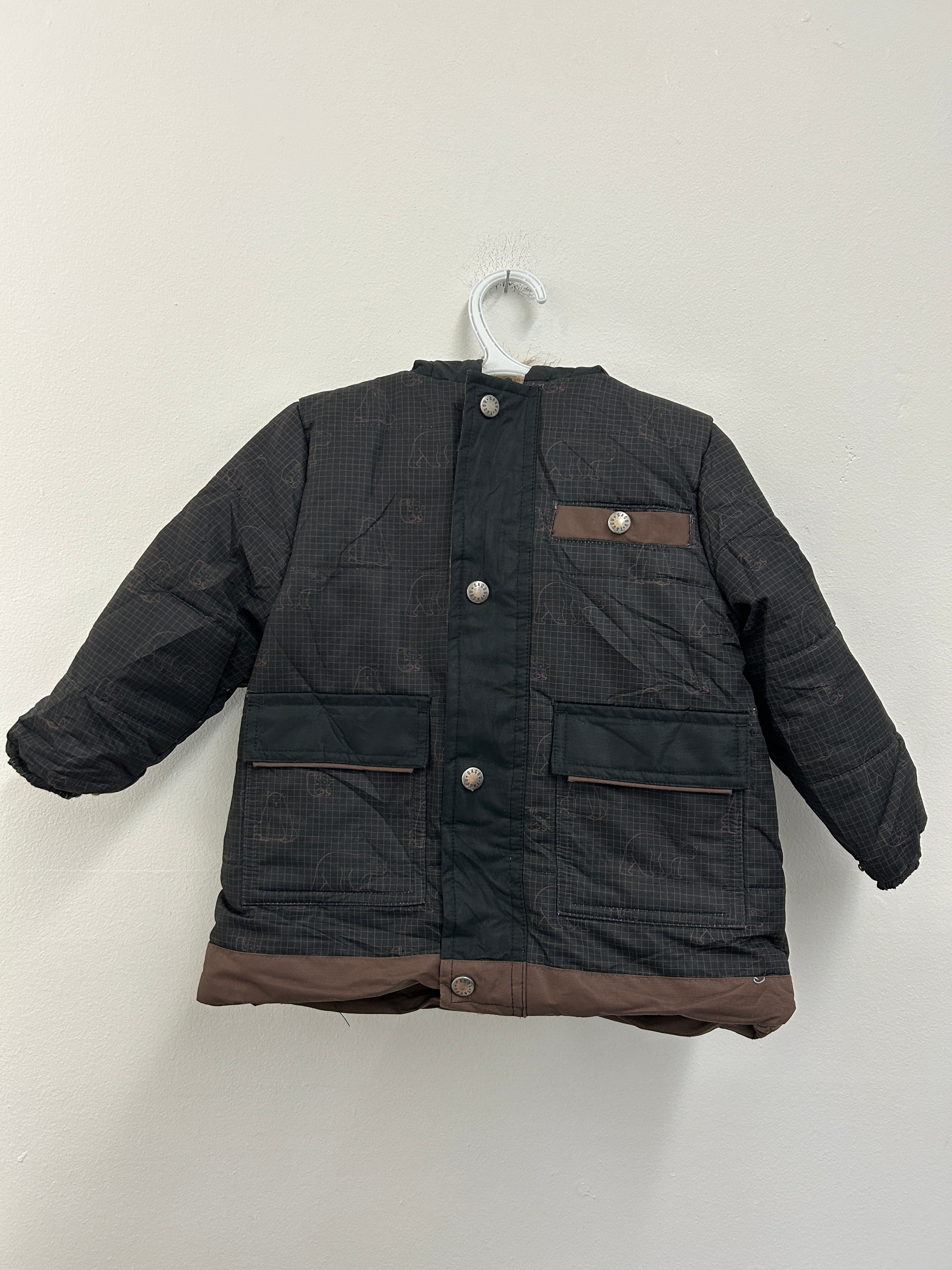 Gagou | Manteau d’hiver pour enfant brun et noir