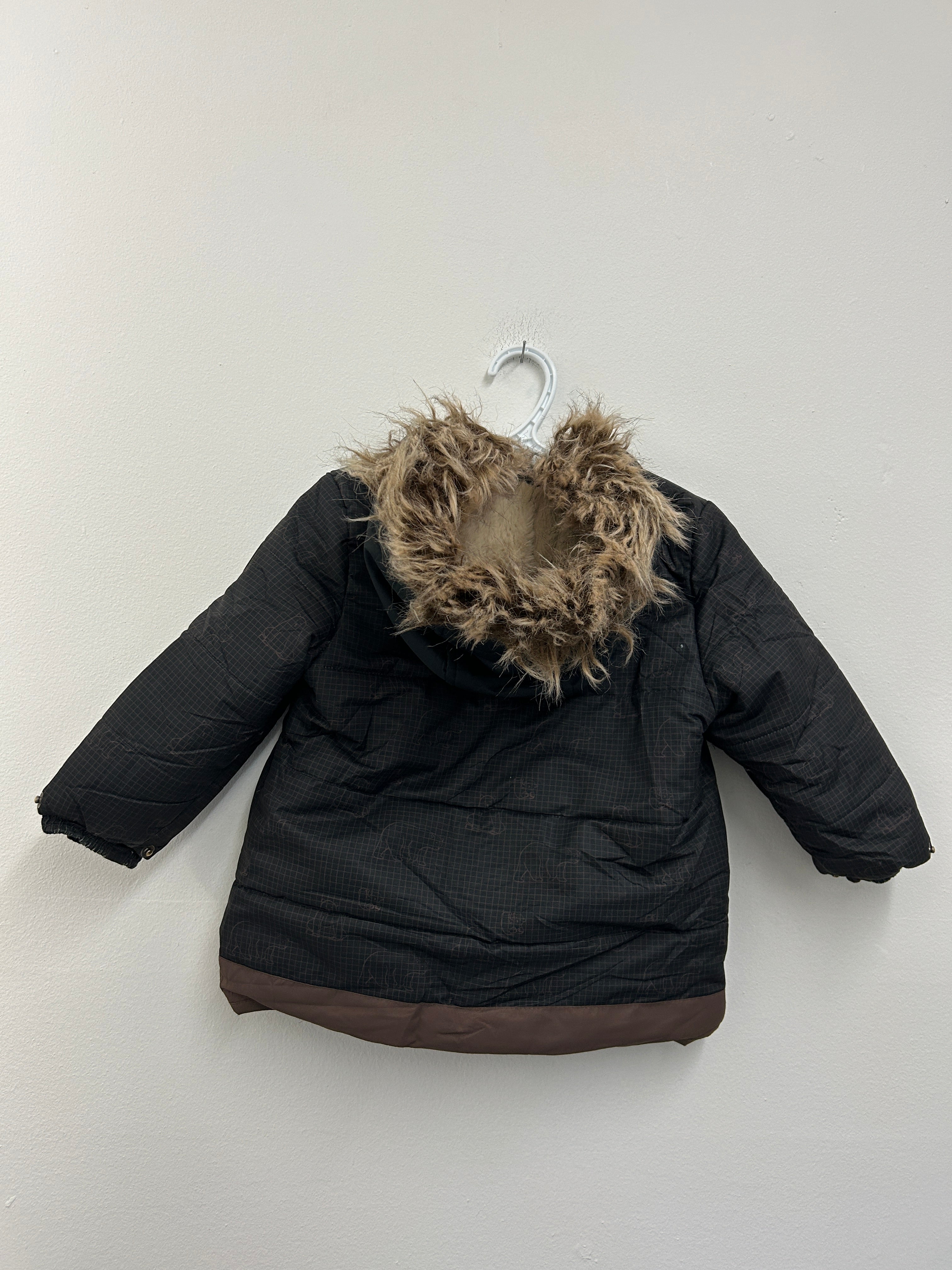Gagou | Manteau d’hiver pour enfant brun et noir