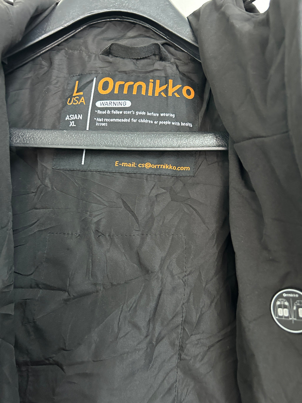 Orrnikko | Manteau chauffant rechargeable – technologie 7.4V