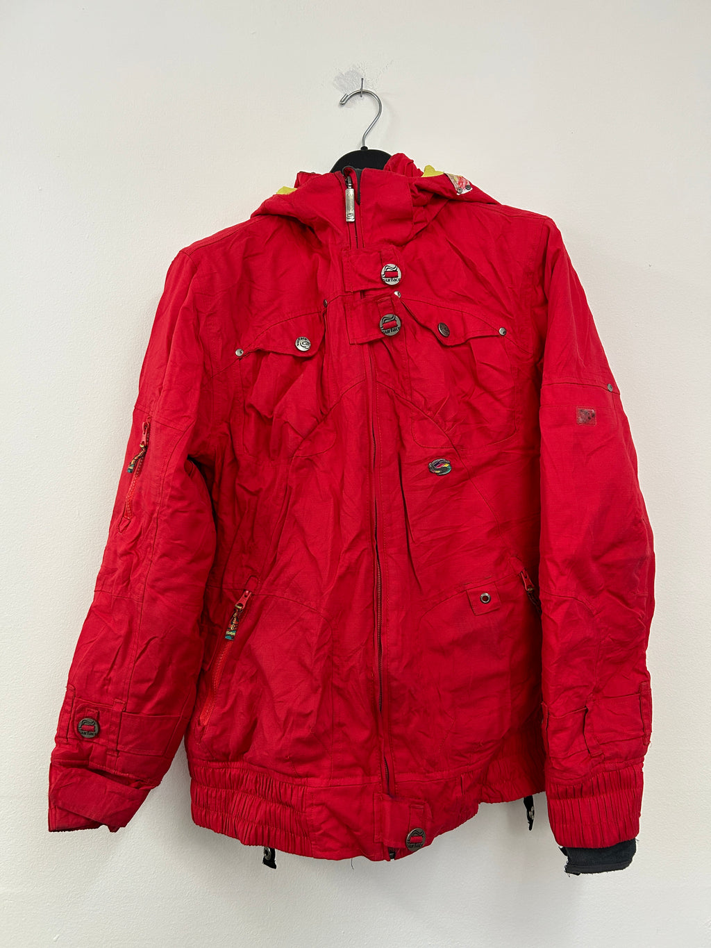 Manteau d’hiver rouge – coupe-vent à doublure épaisse