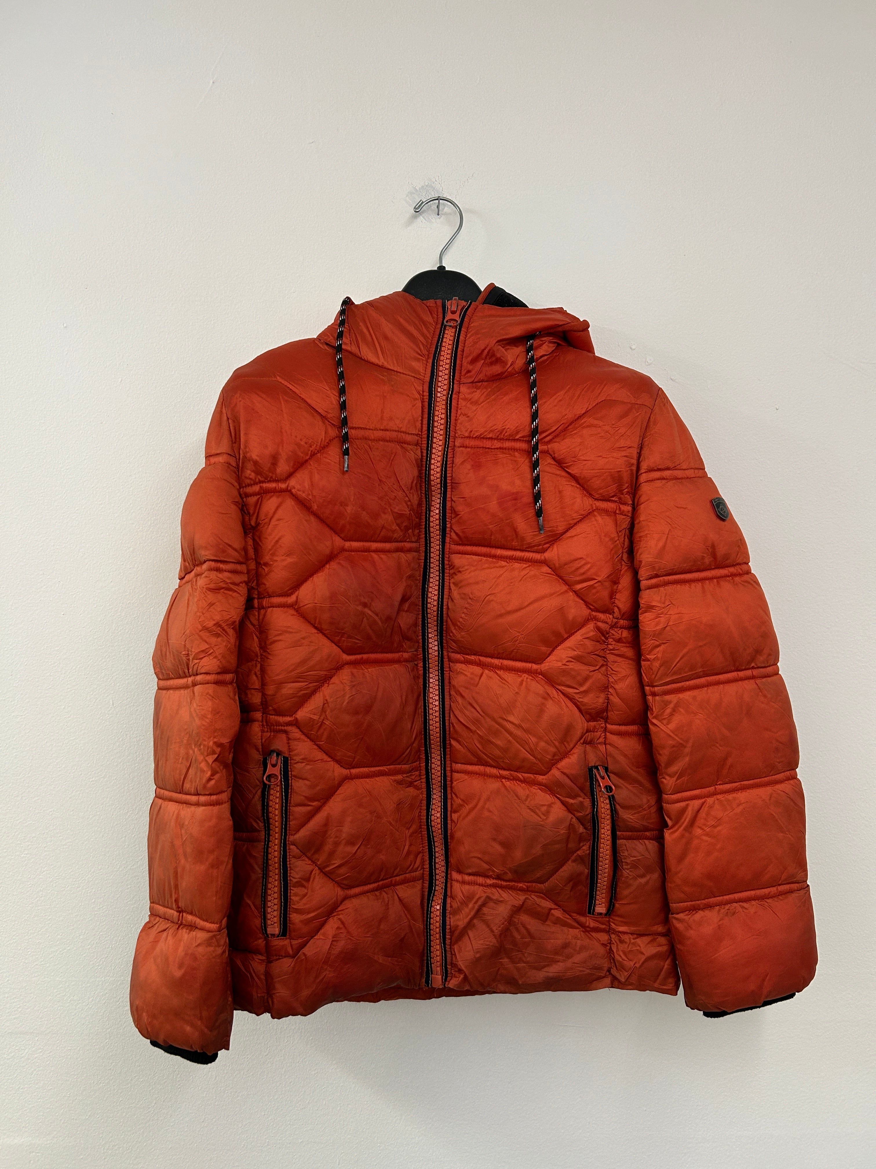 Point Zero | Manteau matelassé orange – épais et chaud