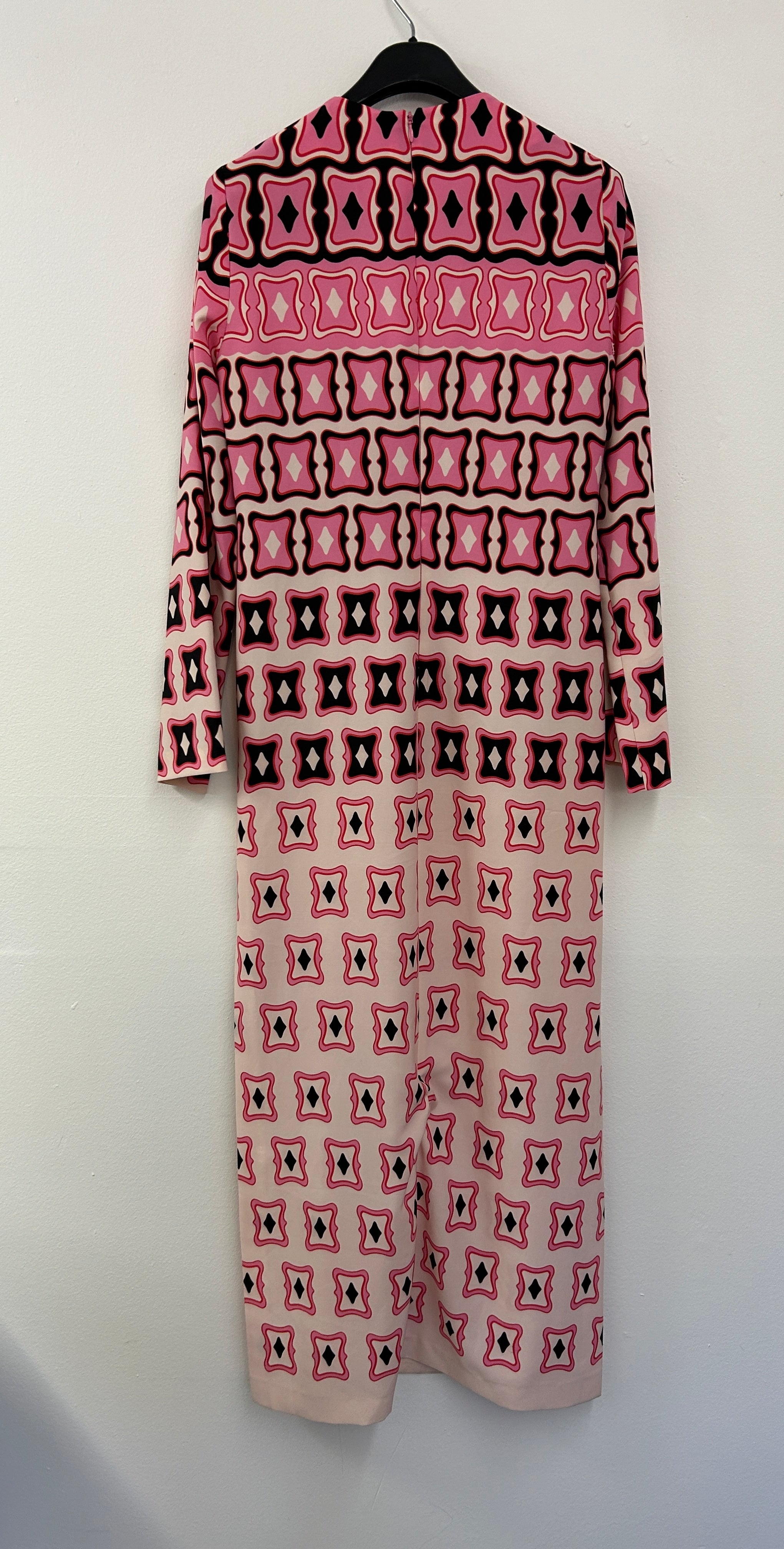 Robe longue géométrique rose — Zara