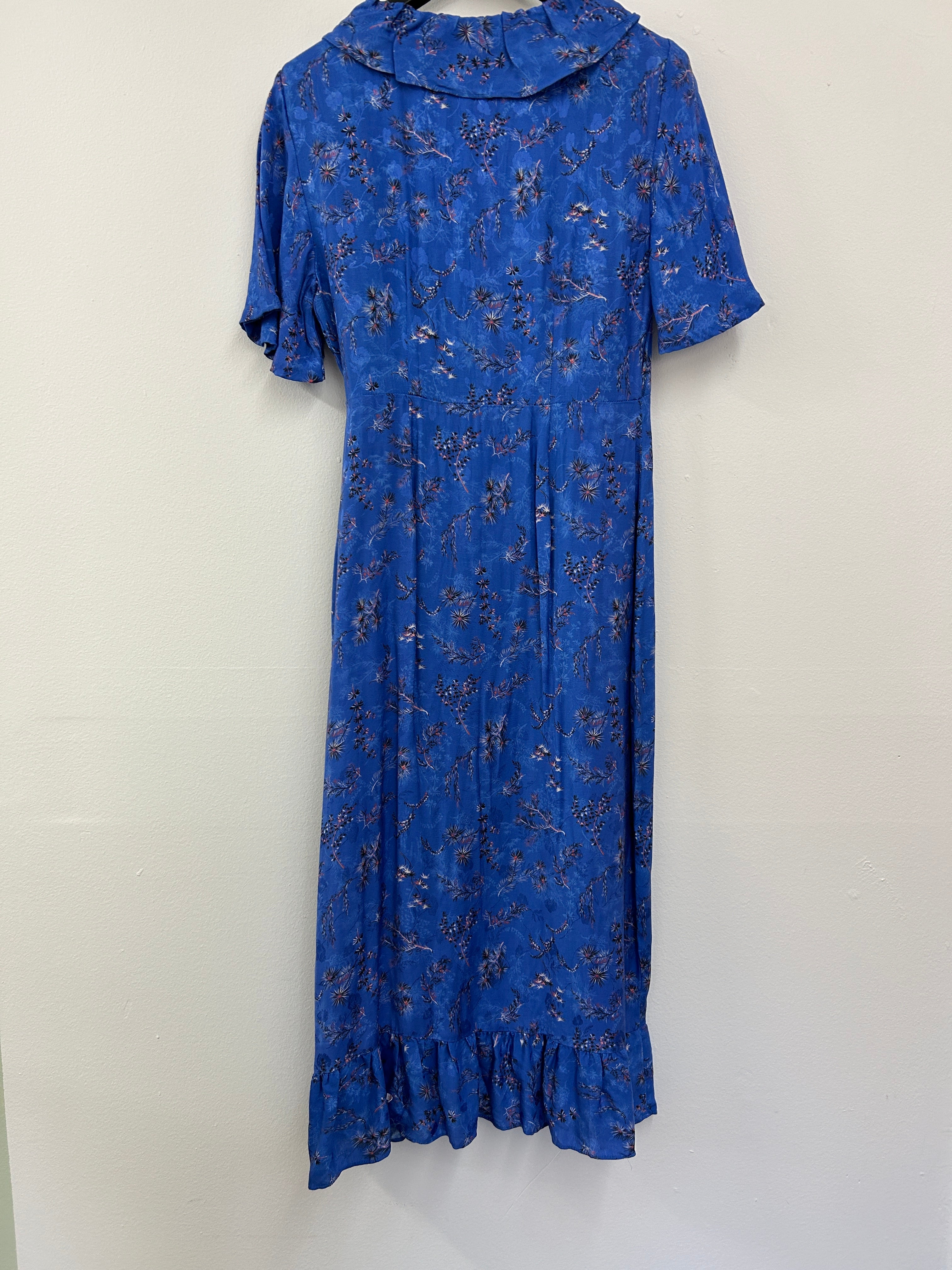 Robe portefeuille fleurie bleue – Topshop