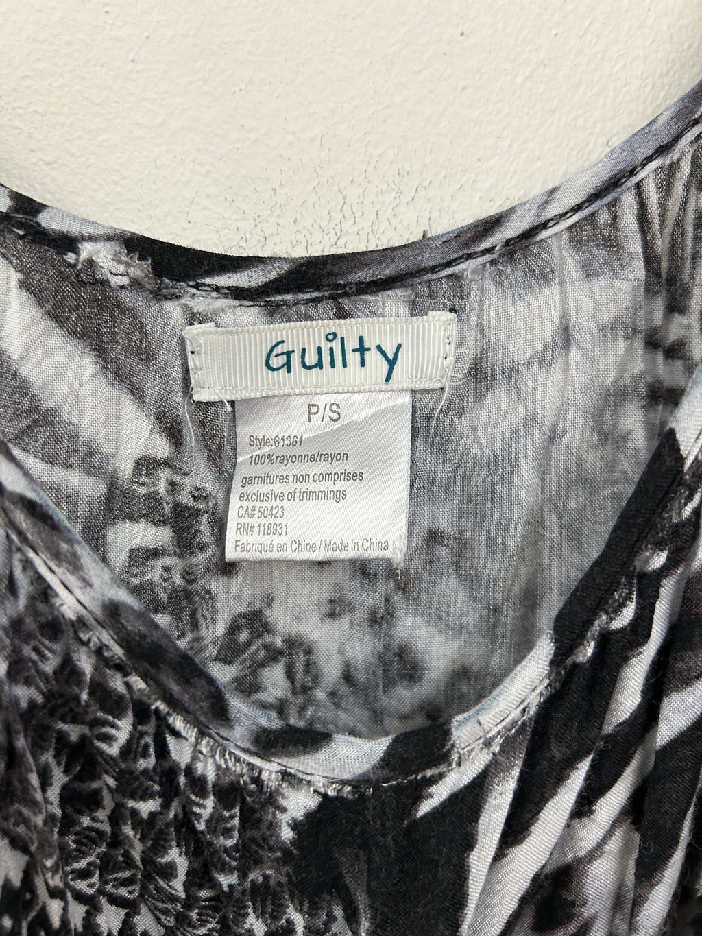 Robe longue imprimé animal noir et blanc – Guilty