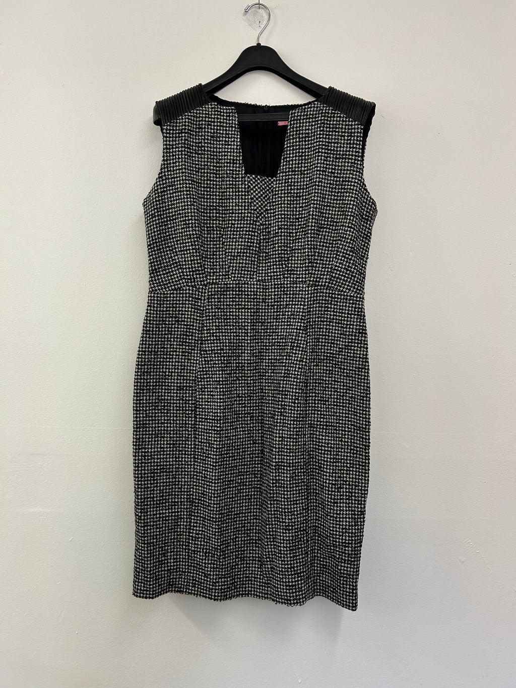 Robe ajustée à motif pied-de-poule – Oui