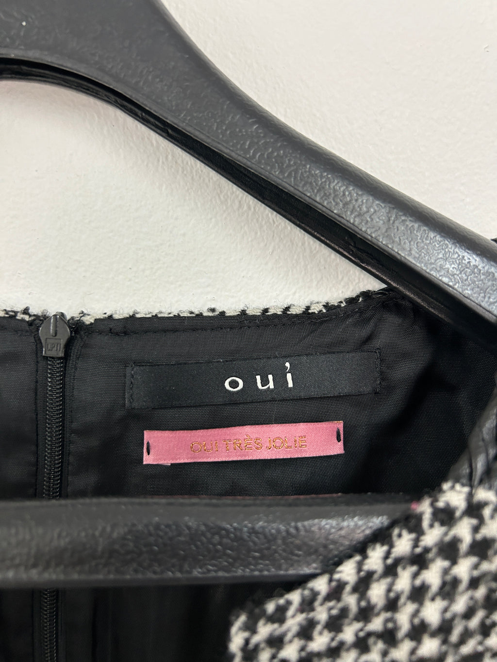 Robe ajustée à motif pied-de-poule – Oui