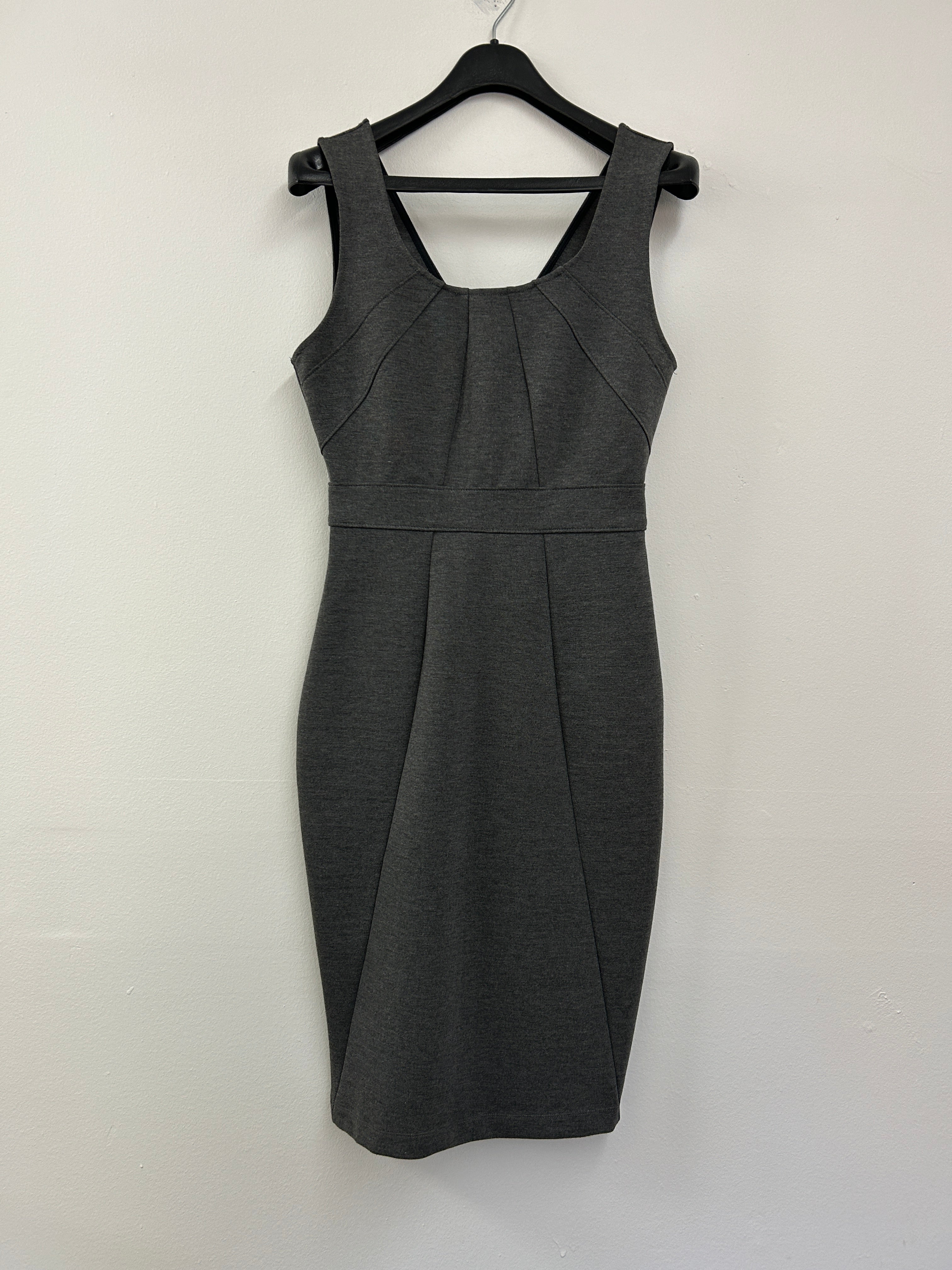 Robe moulante grise avec fermeture longue – Park Lane