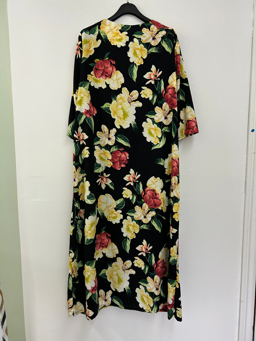 Robe longue florale à fermeture éclair