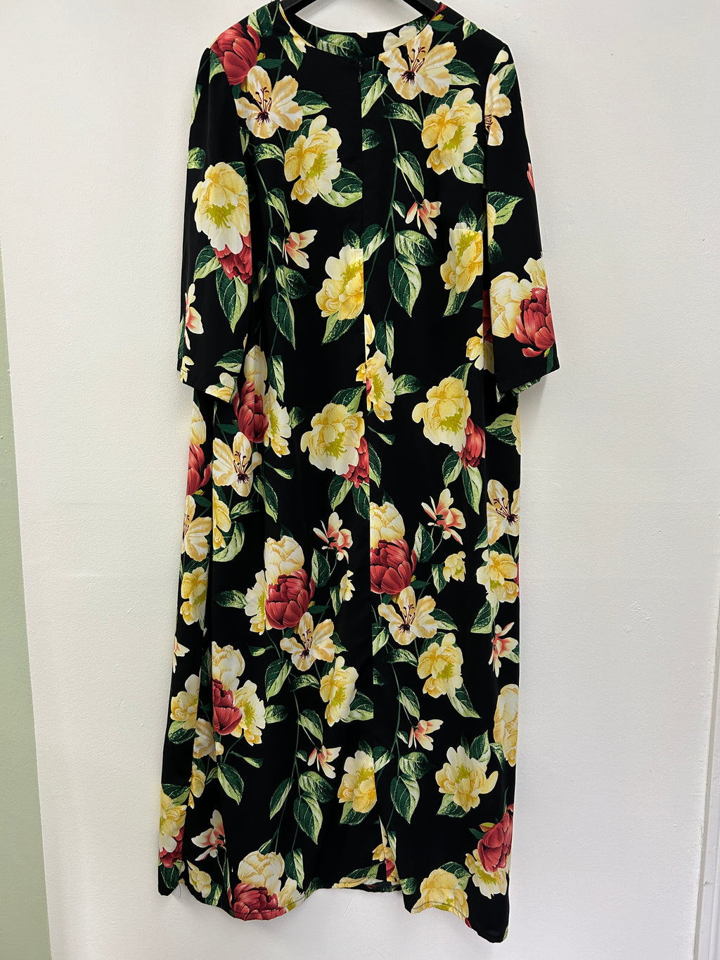 Robe longue florale à fermeture éclair