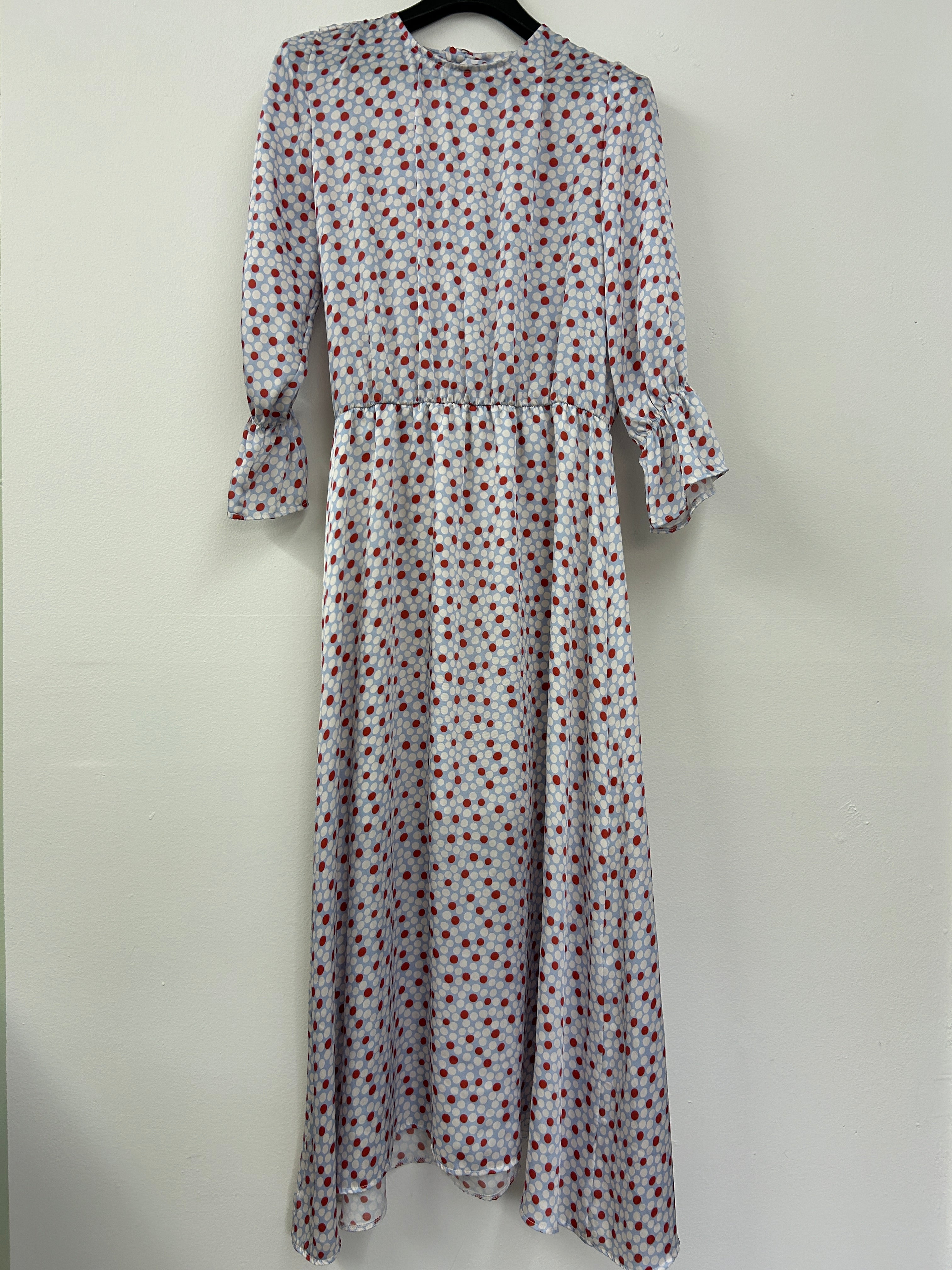 Robe longue à pois nu dos arrière – Marley