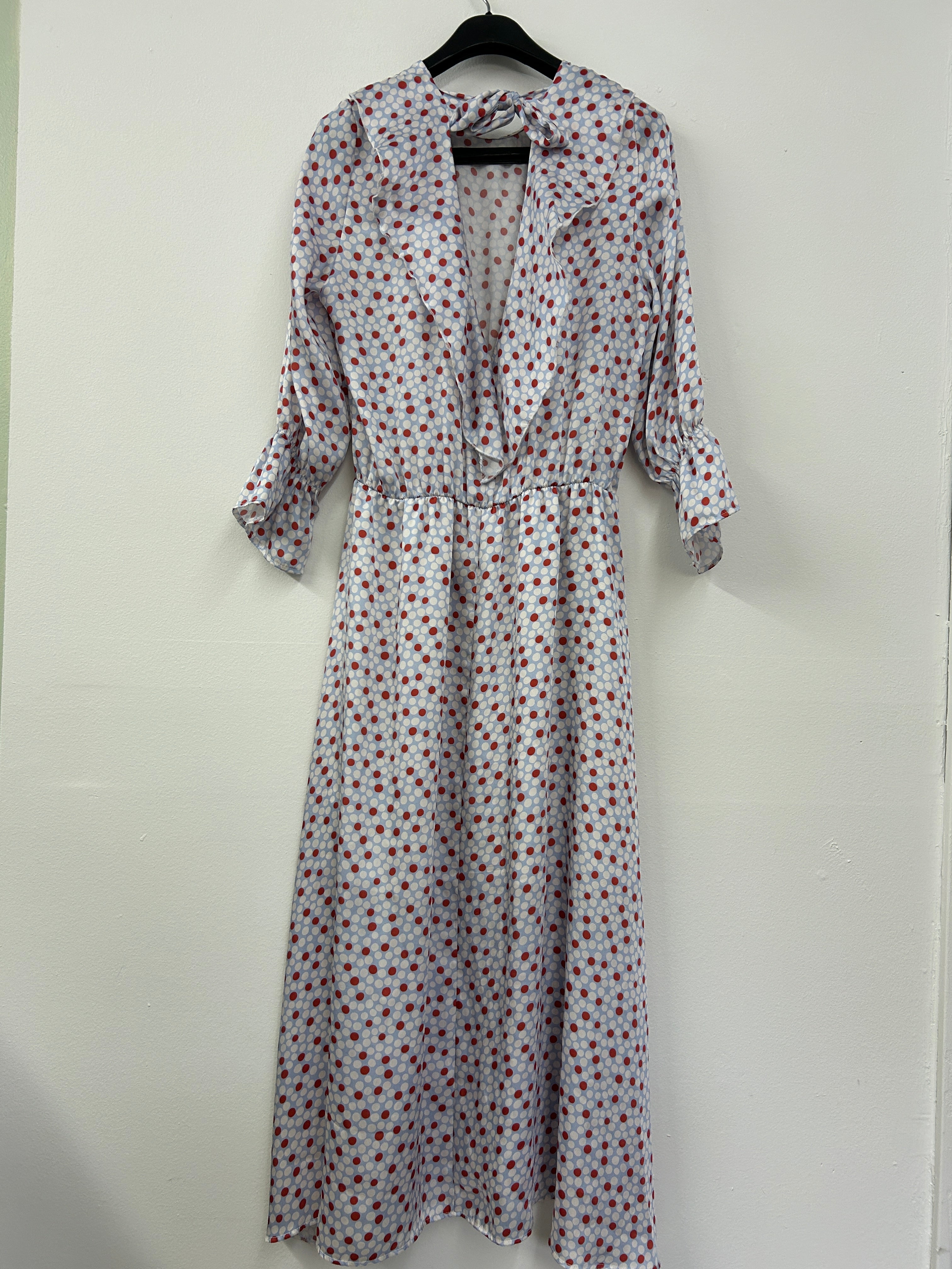 Robe longue à pois nu dos arrière – Marley