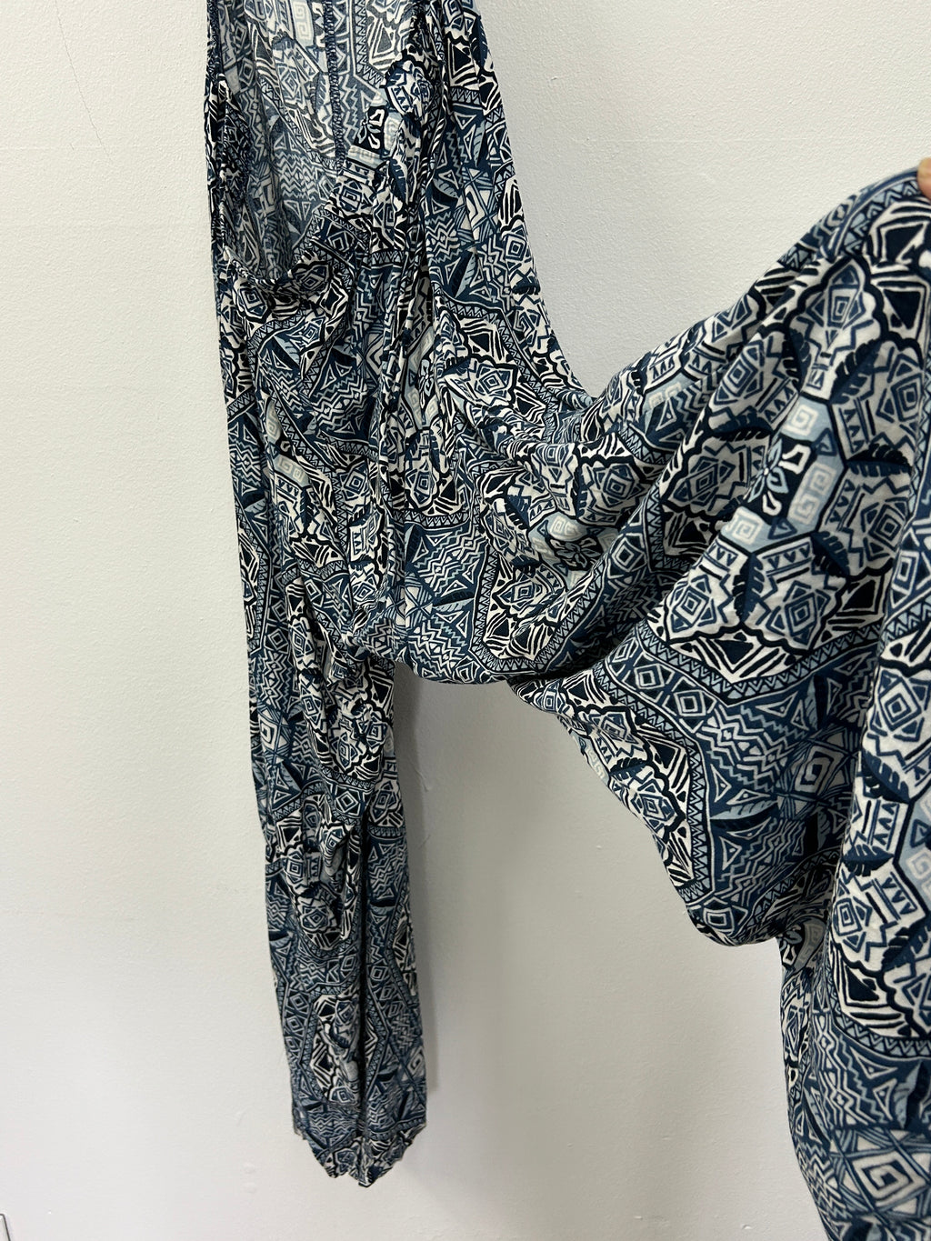 Robe longue à motif géométrique