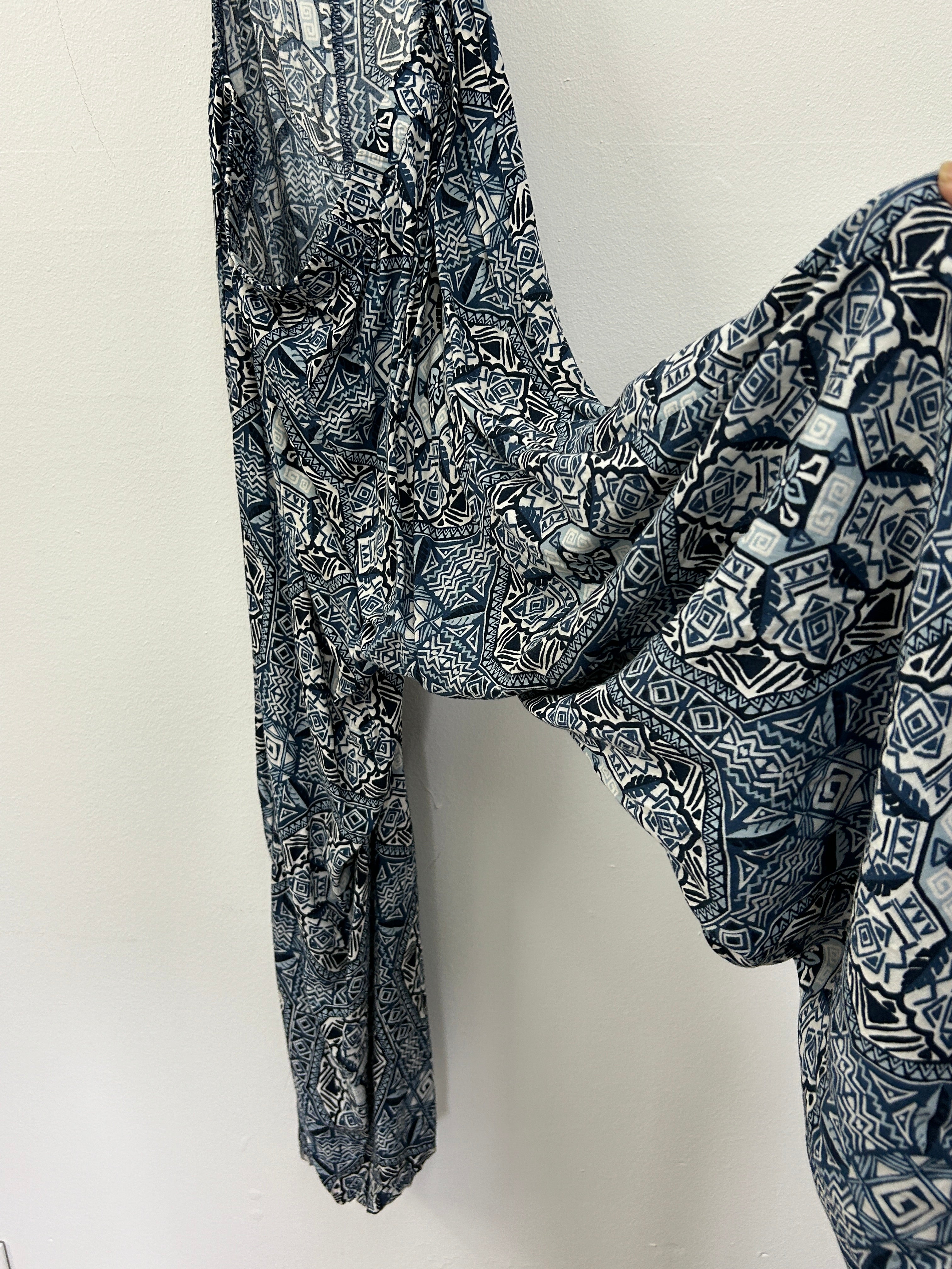 Robe longue à motif géométrique