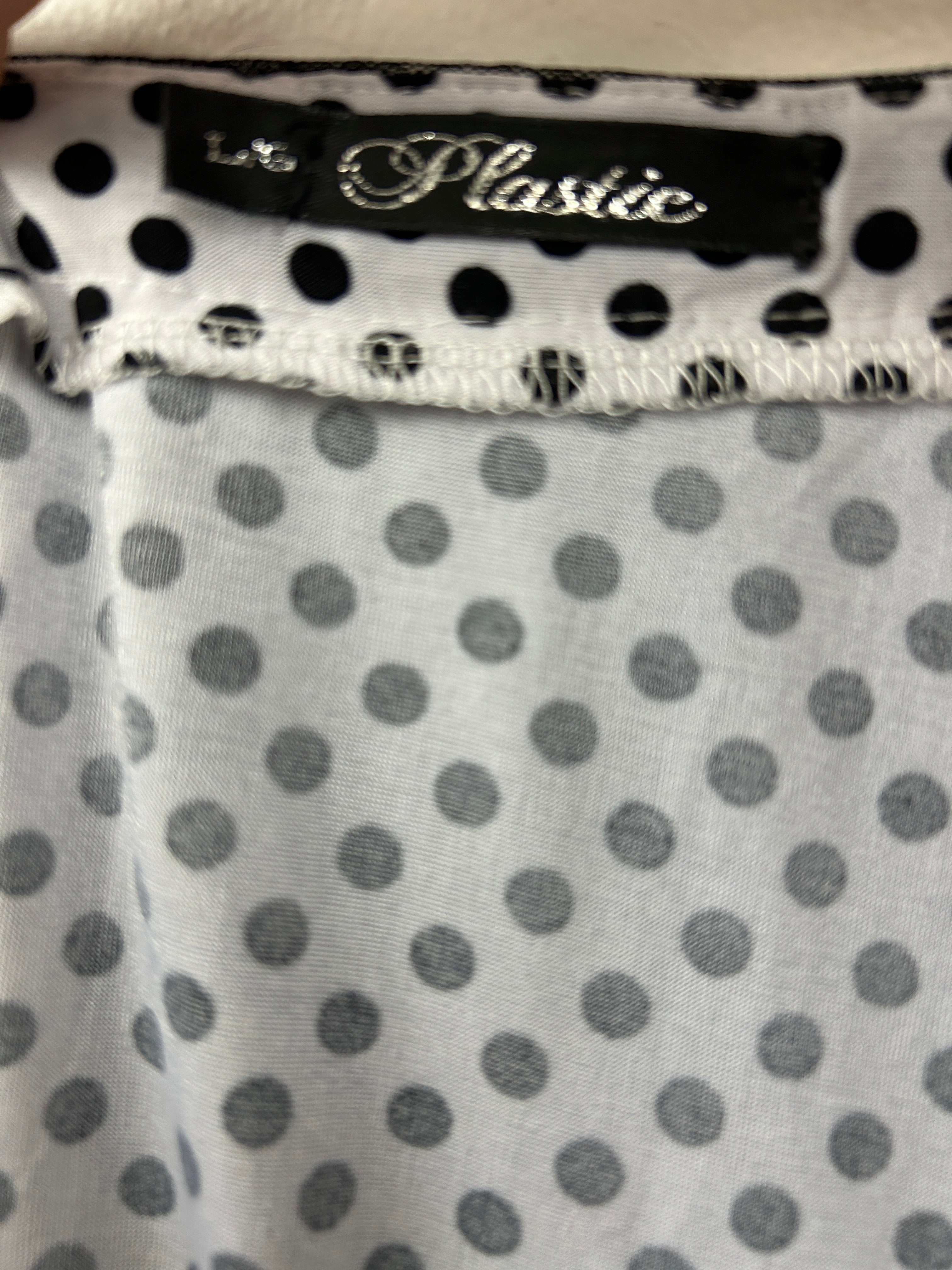 Mini robe à pois et drapée – Plastic