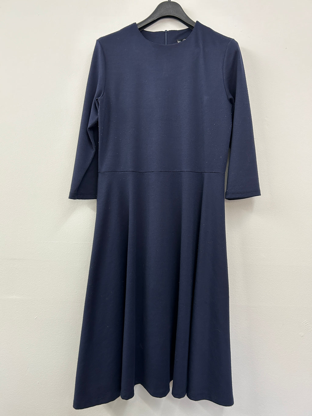 Robe midi unie à manches trois-quarts – Genux
