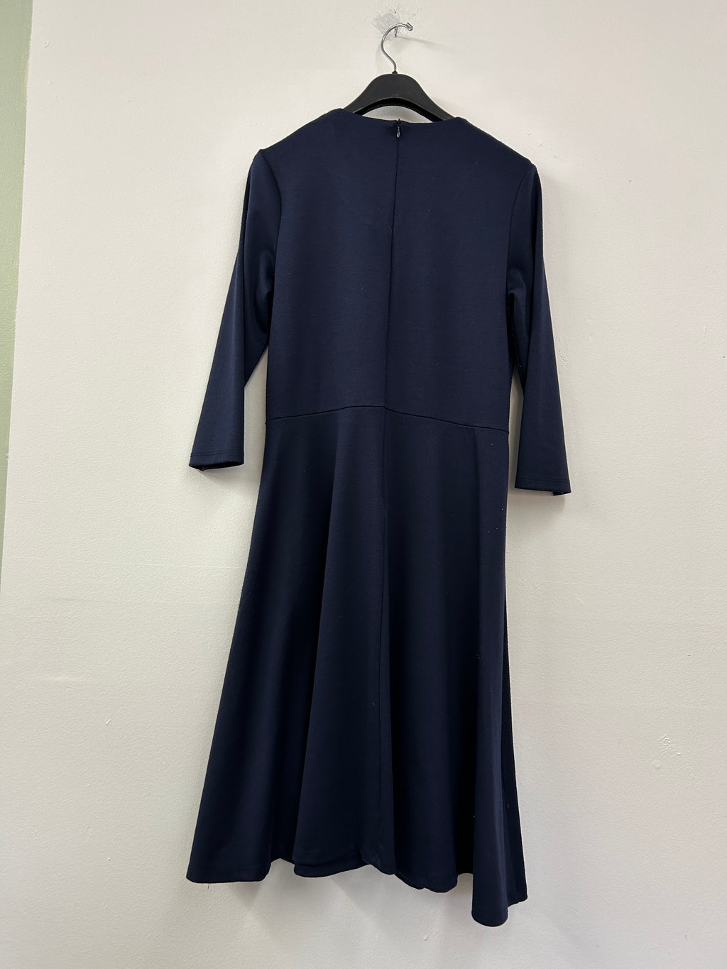 Robe midi unie à manches trois-quarts – Genux
