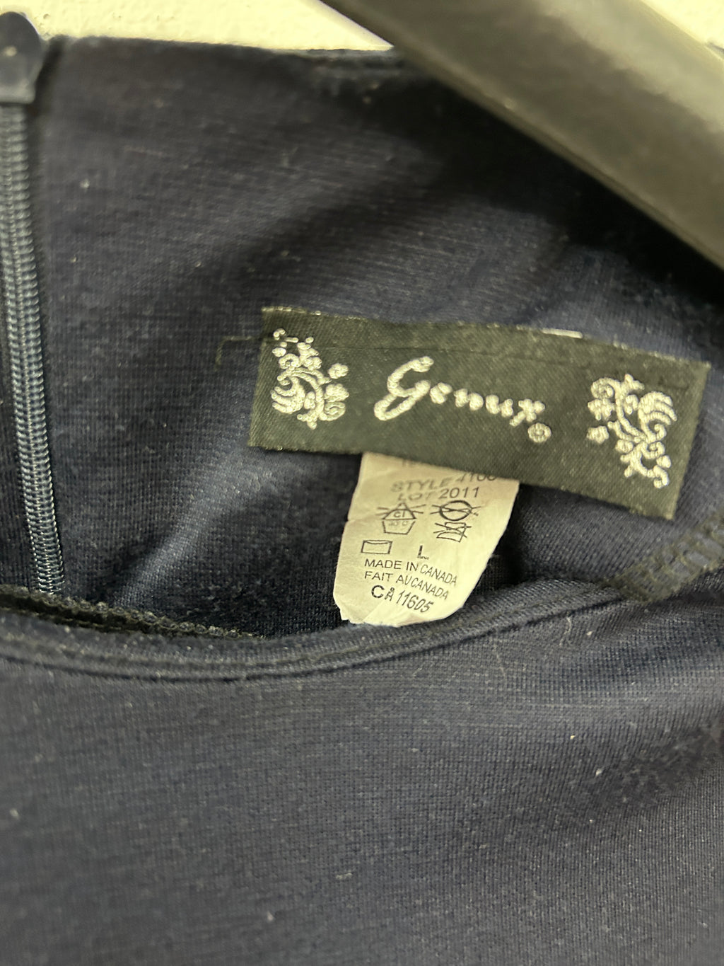 Robe midi unie à manches trois-quarts – Genux