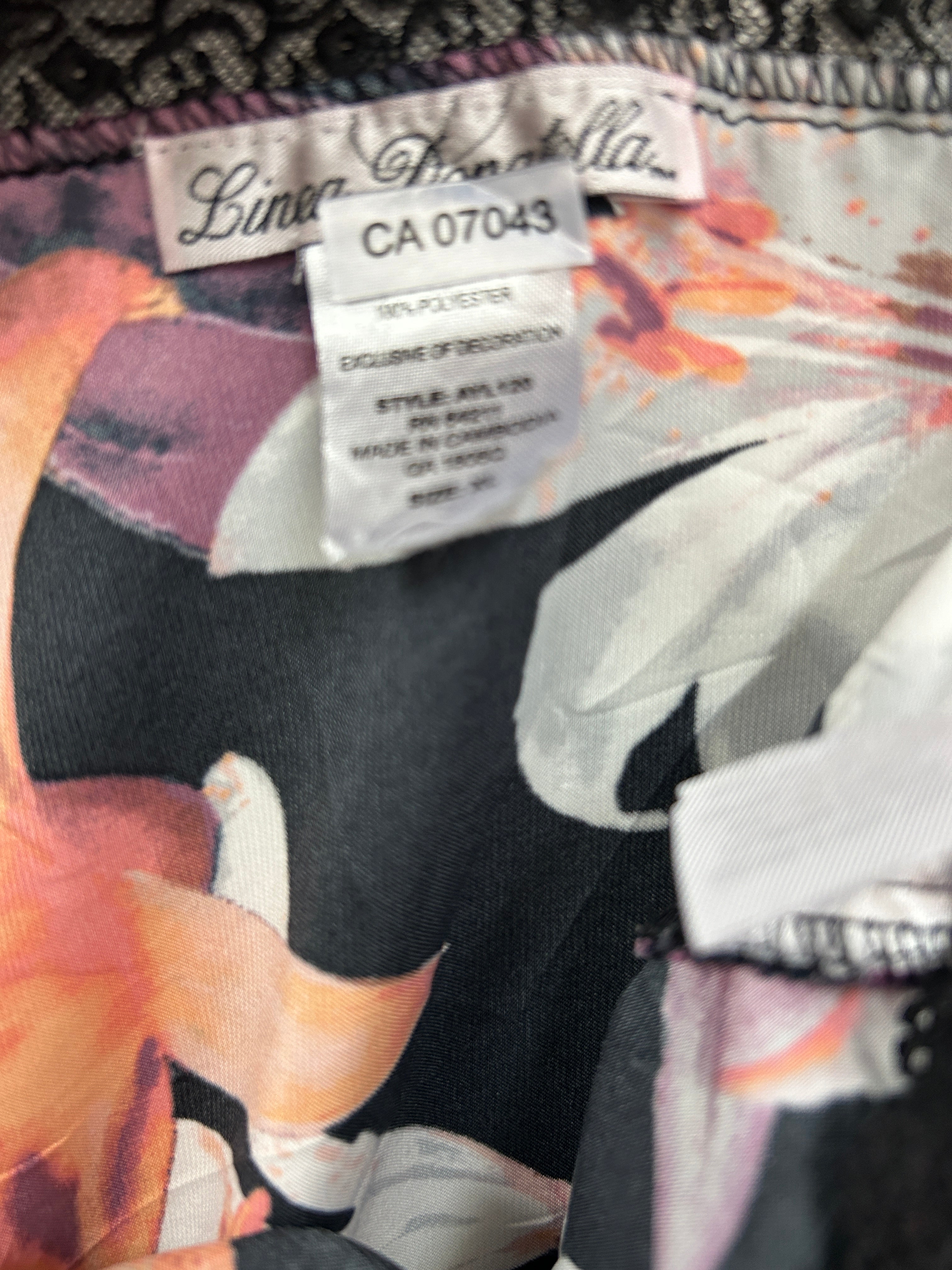 Robe nuisette florale à dentelle – Linea Donatella