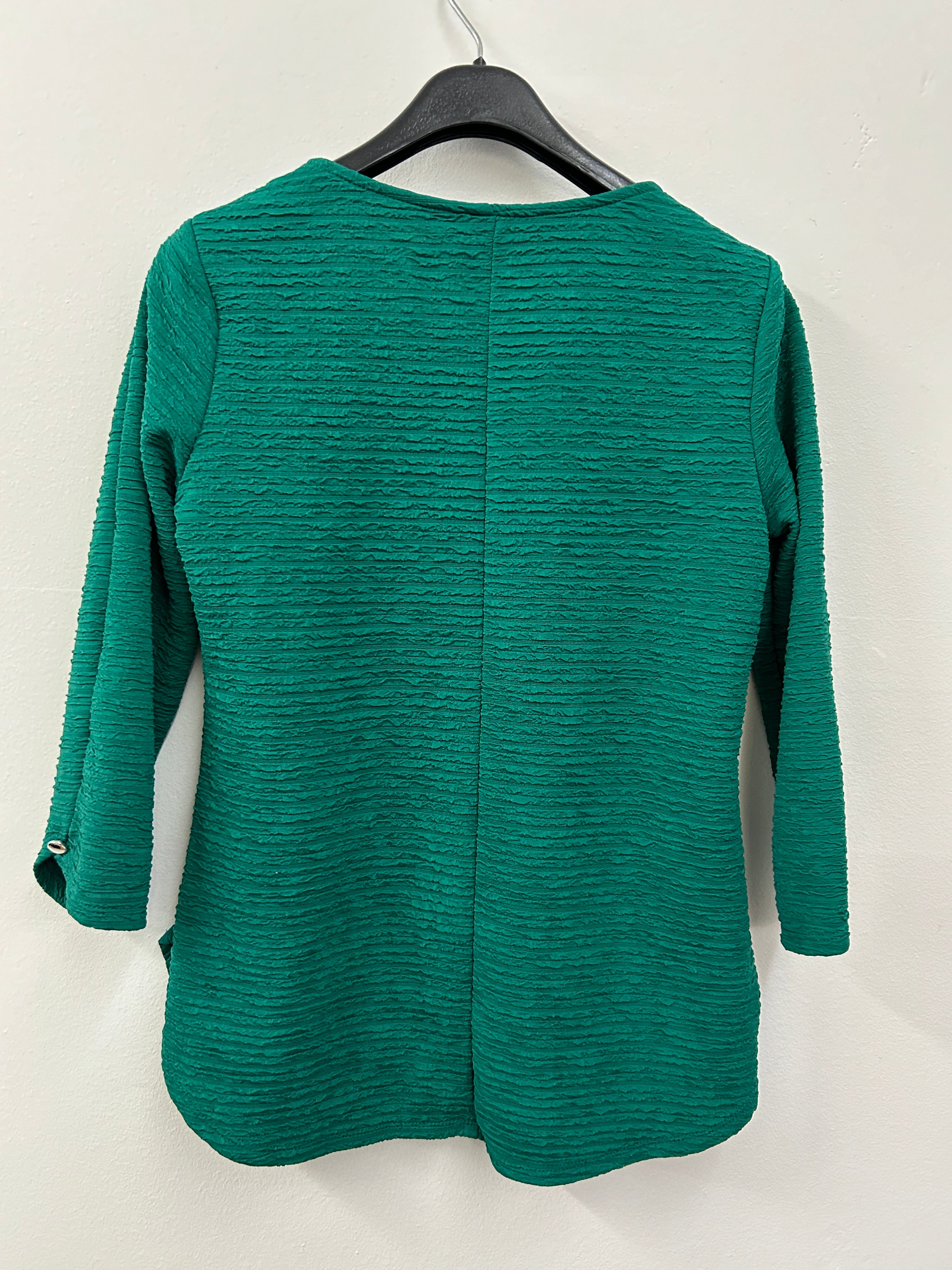 Haut texturé vert émeraude – Simon Chang