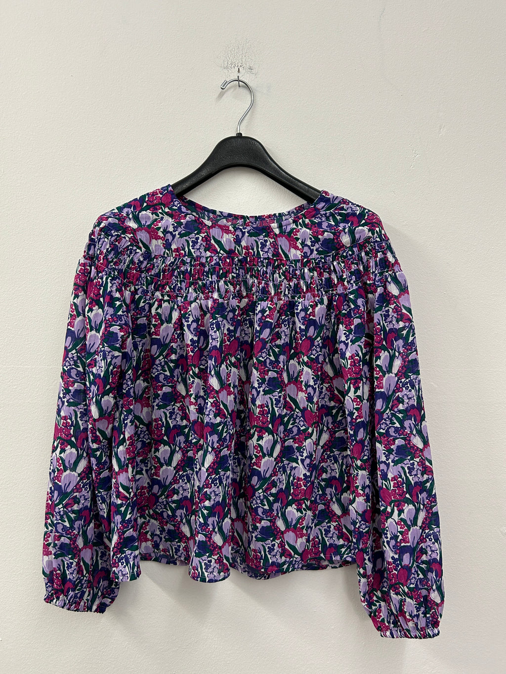 Blouse fleurie à manches longues