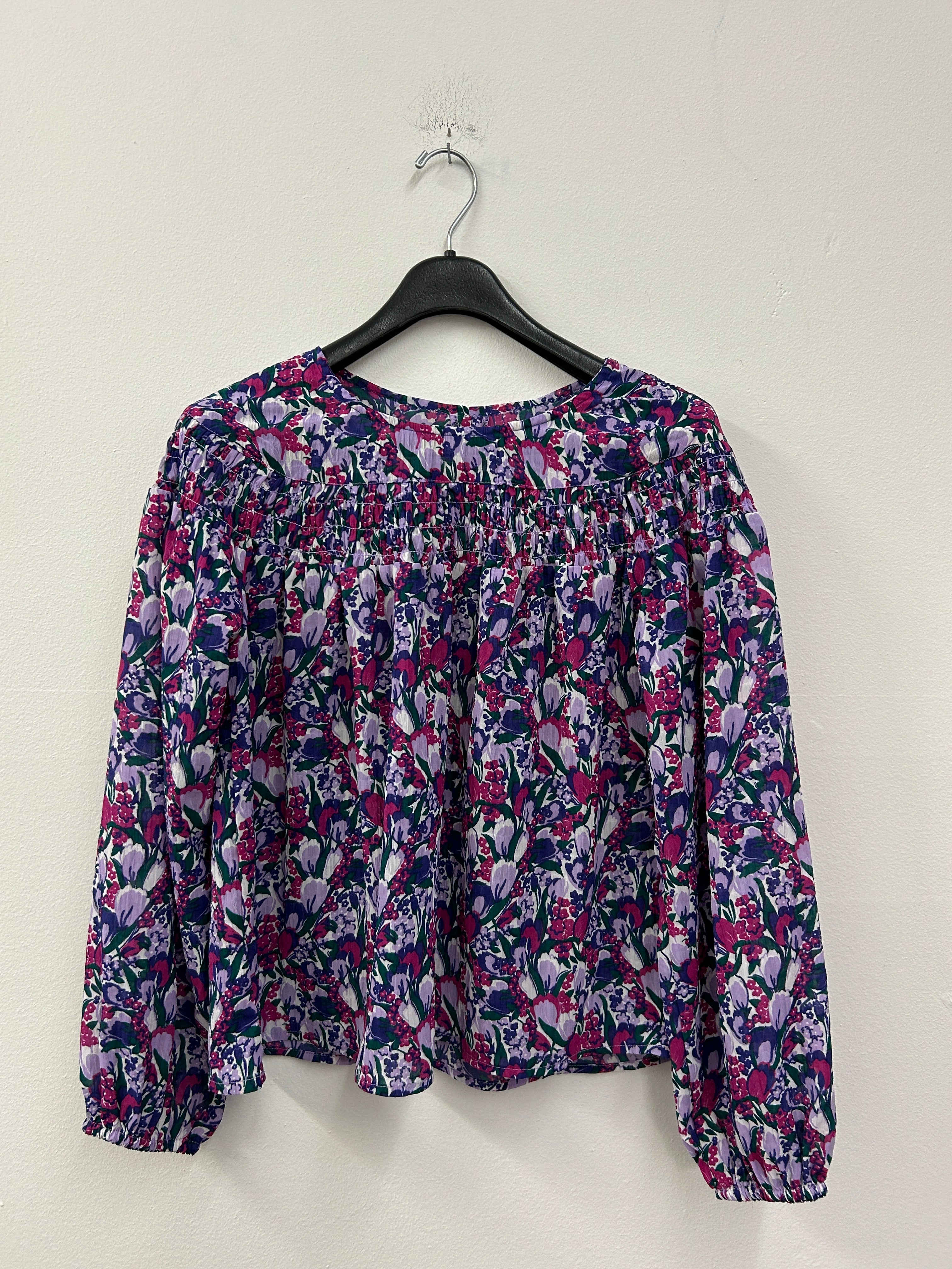 Blouse fleurie à manches longues