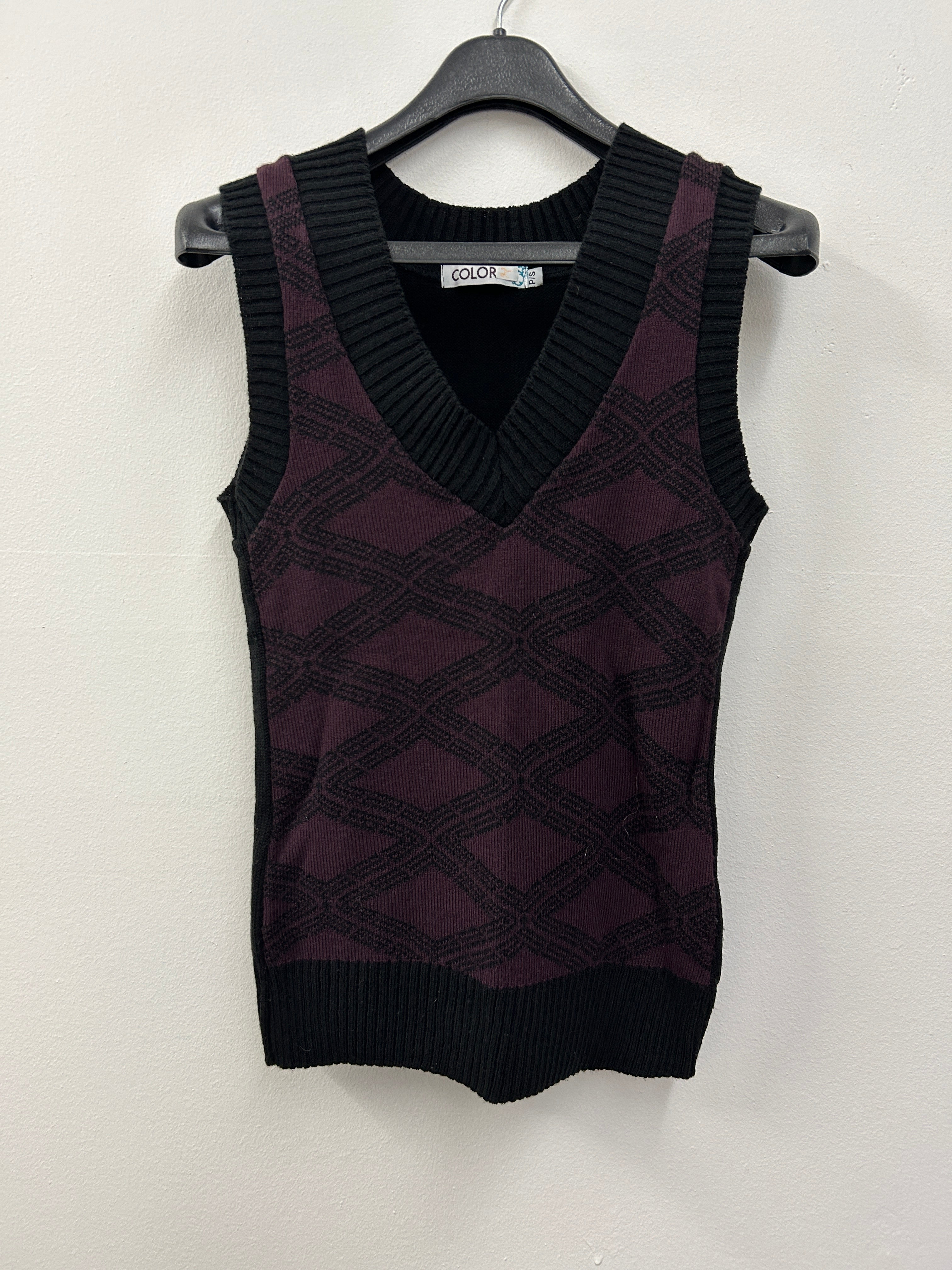 Chandail sans manches à motif géométrique