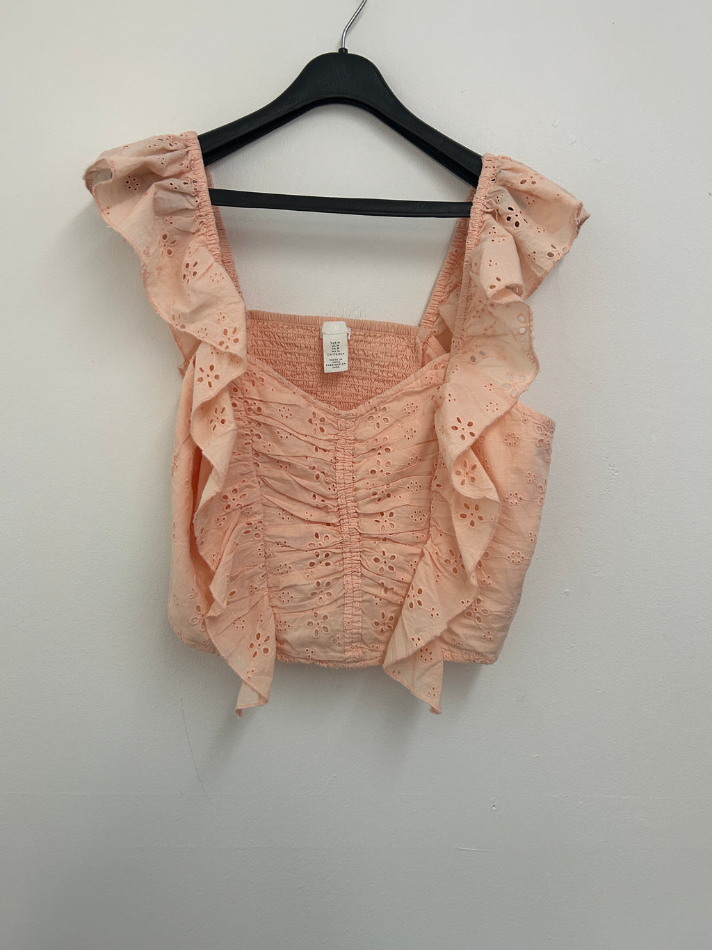 Haut rose pâle à volants – H&M