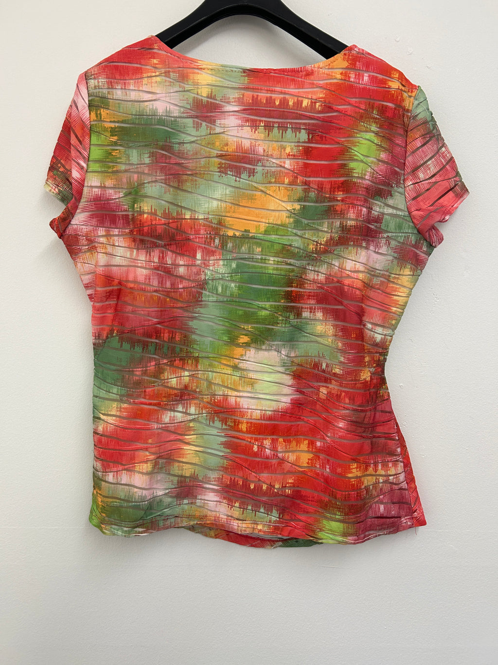 Haut plissé multicolore à double épaisseur