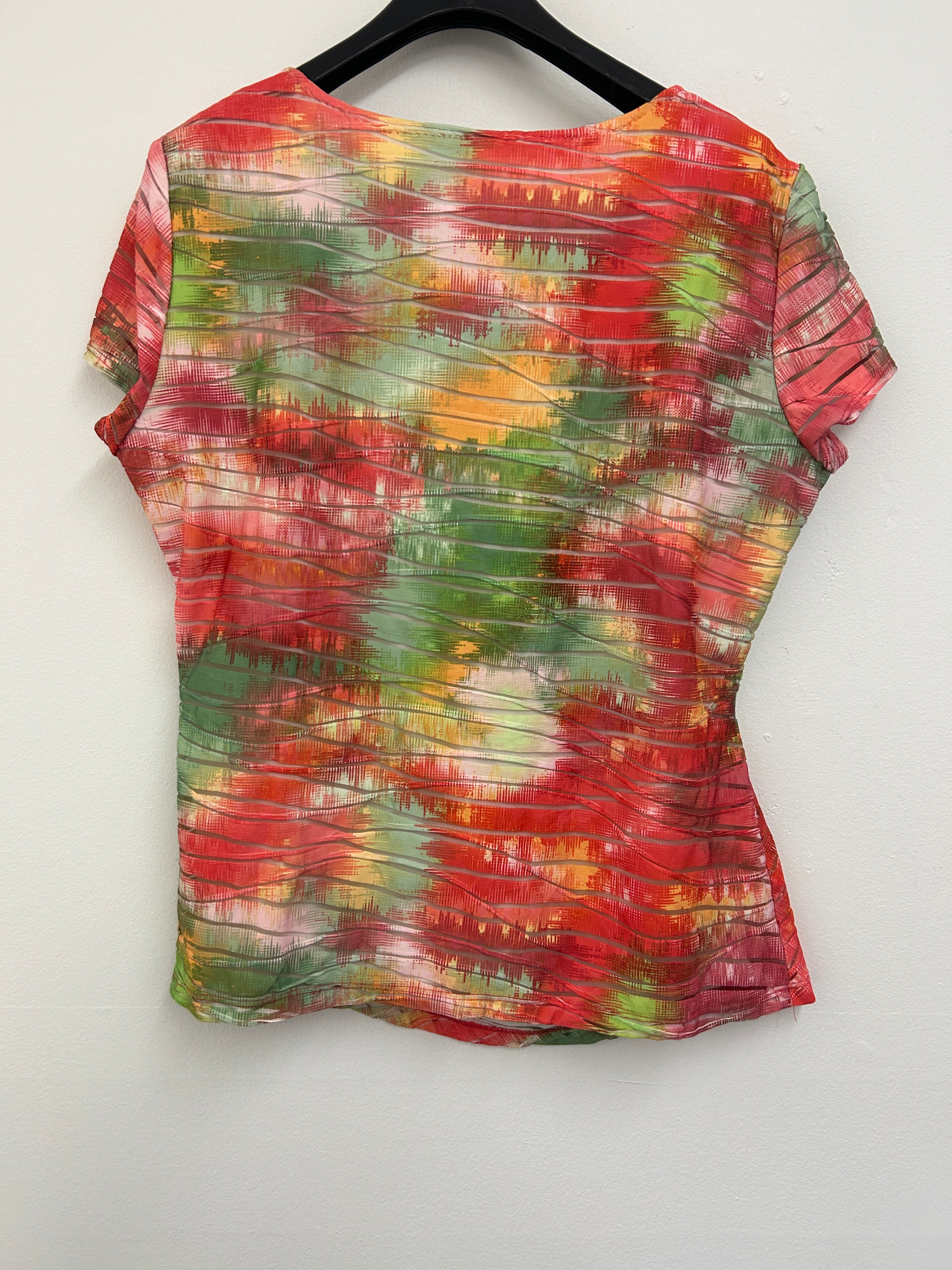 Haut plissé multicolore à double épaisseur