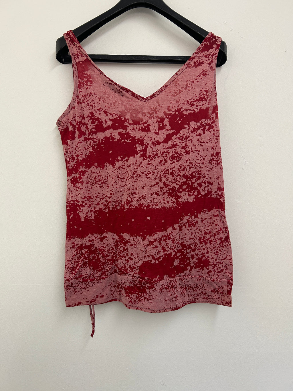 Camisole double couche rose et rouge